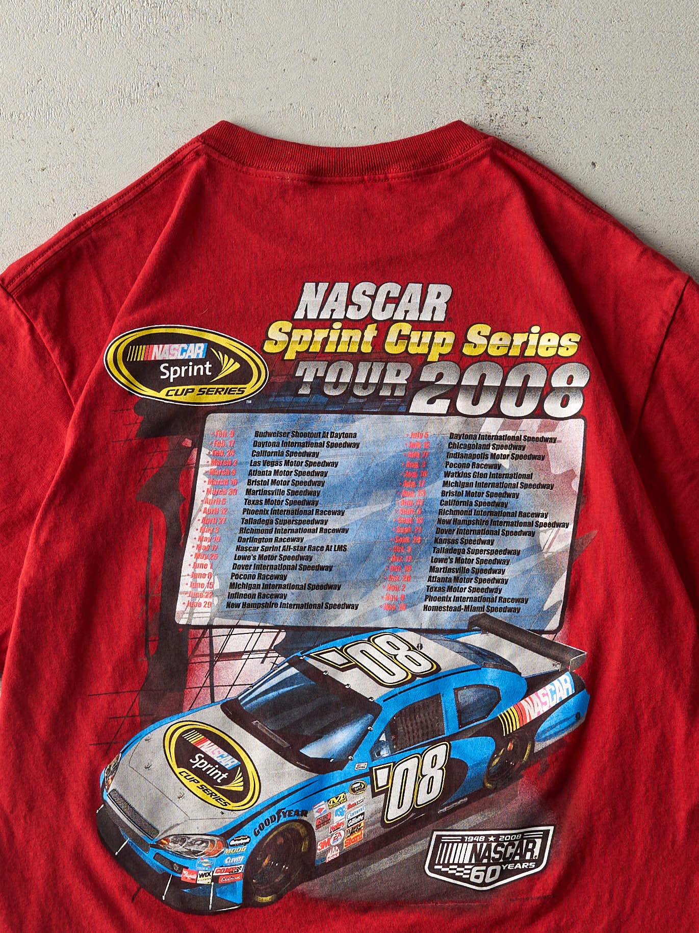 Vintage 08' Red Nascar Sprint Cup Tee (M)