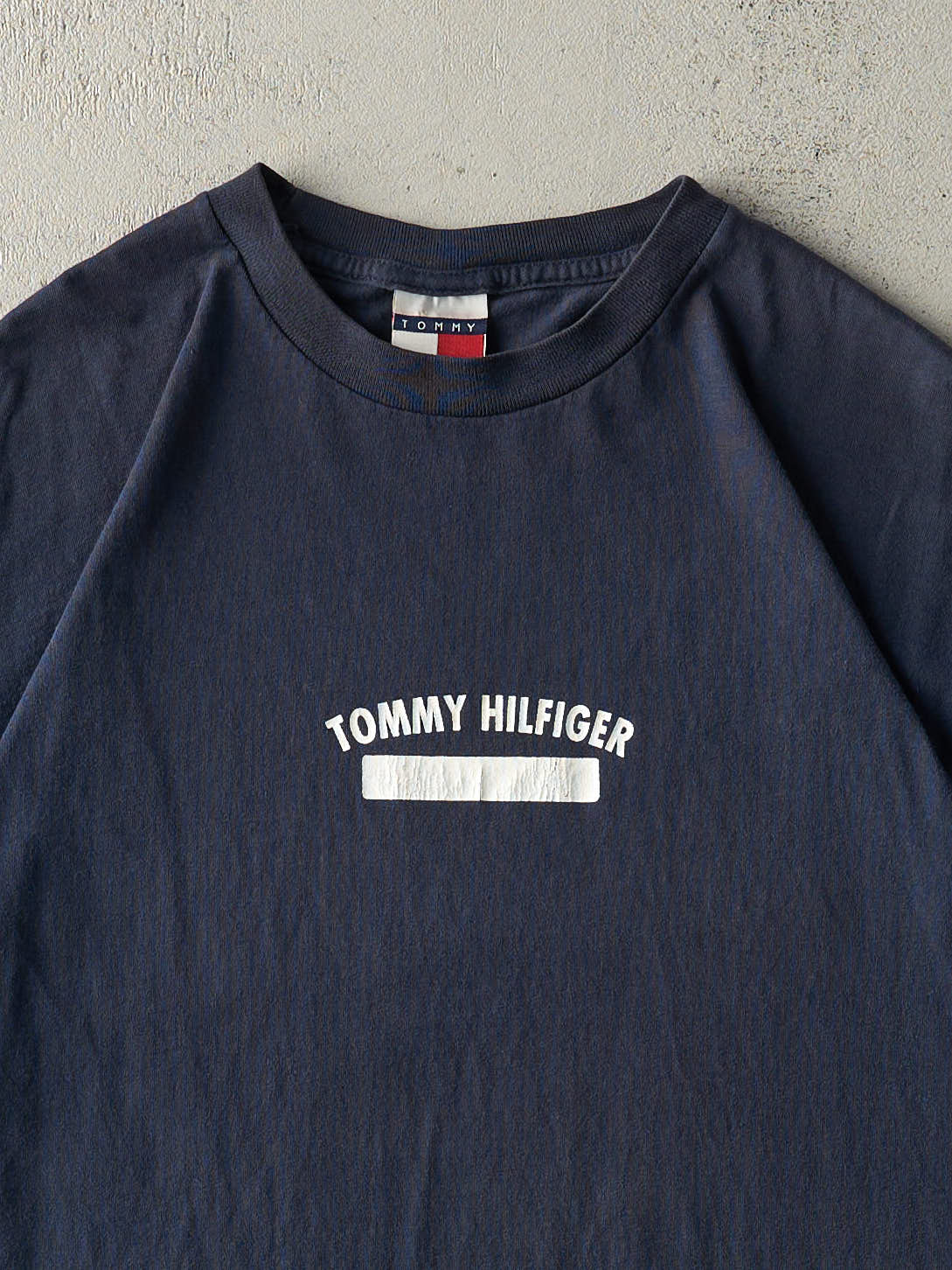Vintage 90s Navy Blue Tommy Hilfiger Tee (L/XL)