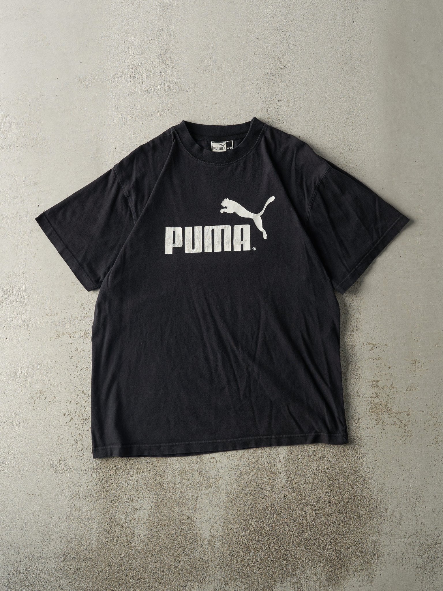 Vintage Y2K Black Puma Logo Tee (L)
