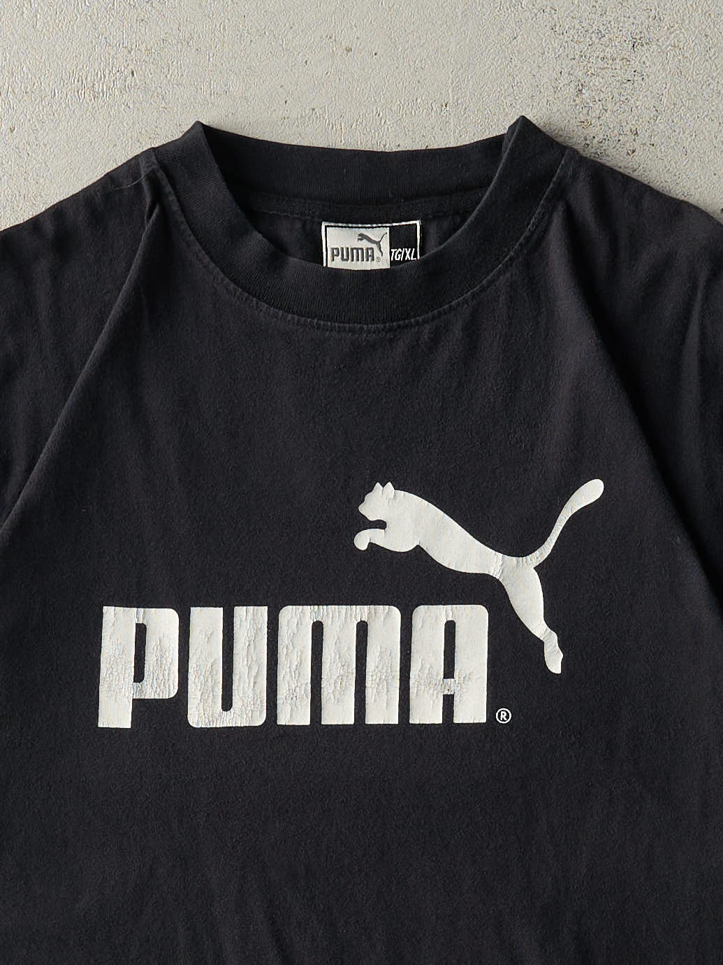 Vintage Y2K Black Puma Logo Tee (L)