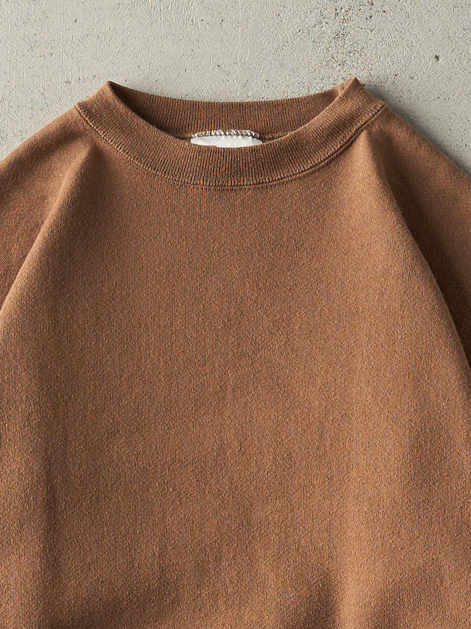 Vintage 90s Brown Blank Crewneck (M)