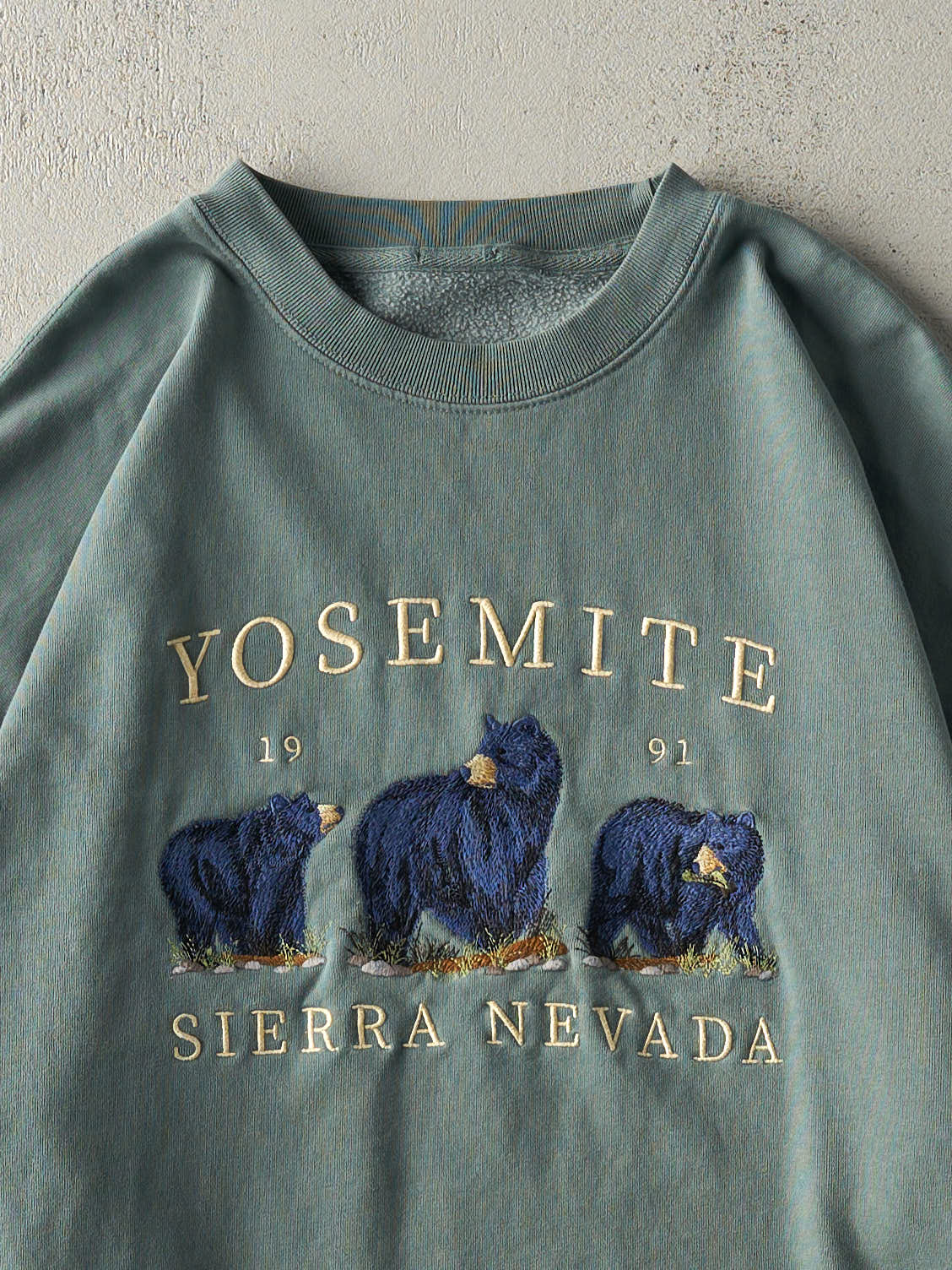 Vintage 91' Green Yosemite Embroidered Crewneck (XL)