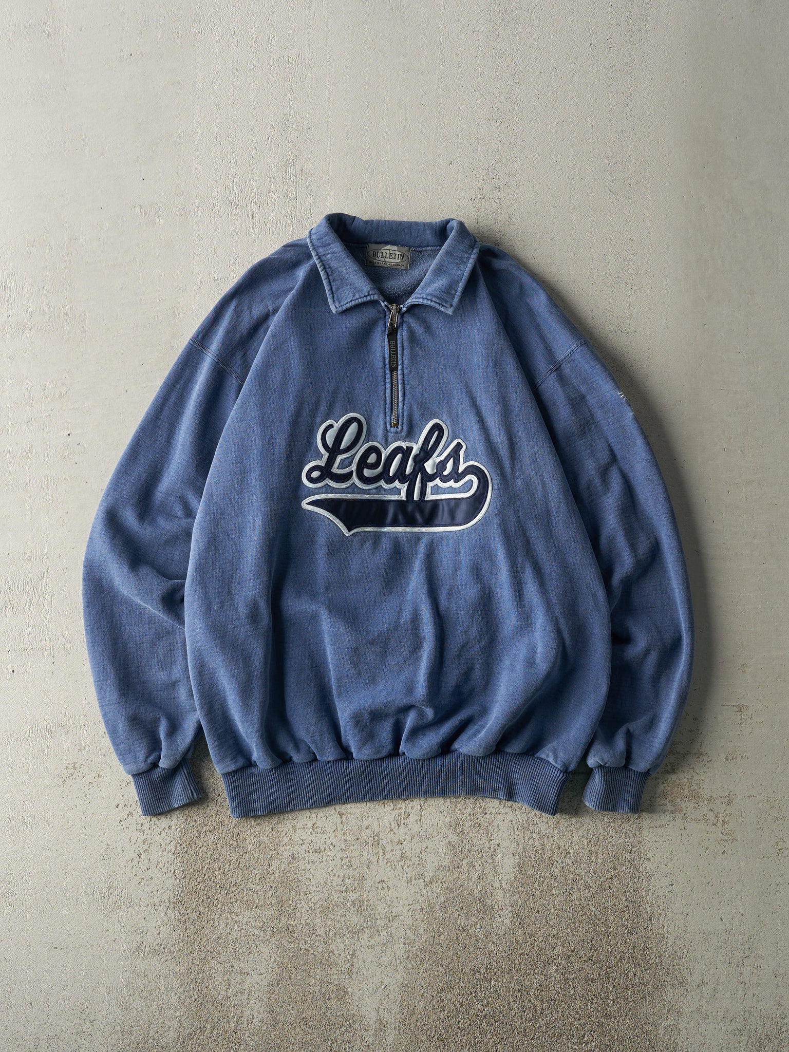 Vintage 90s Blue Toronto Maple Leafs Quarter Zip Sweatshirt (L/XL)