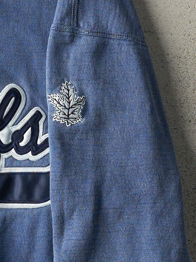 Vintage 90s Blue Toronto Maple Leafs Quarter Zip Sweatshirt (L/XL)