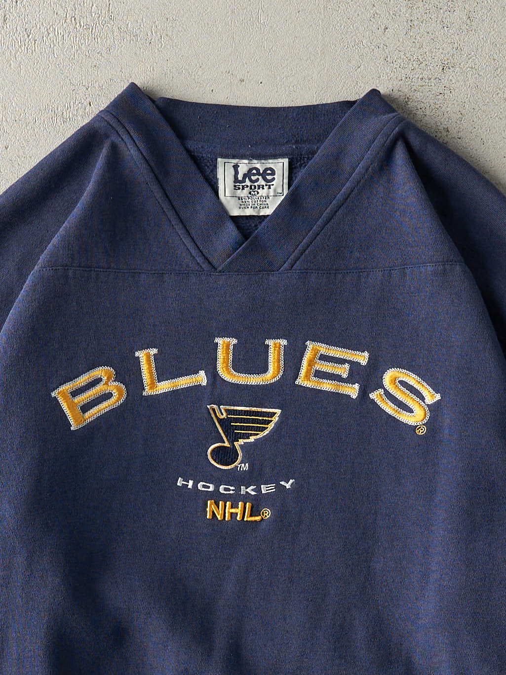 Vintage Y2K Navy Blue St. Louis Blues V Neck Sweatshirt (M)