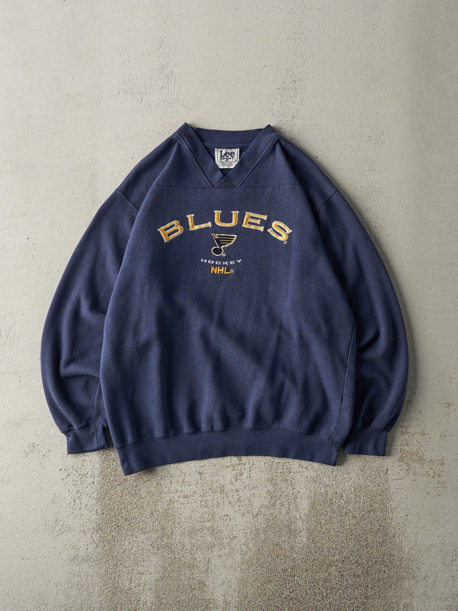 Vintage Y2K Navy Blue St. Louis Blues V Neck Sweatshirt (M)