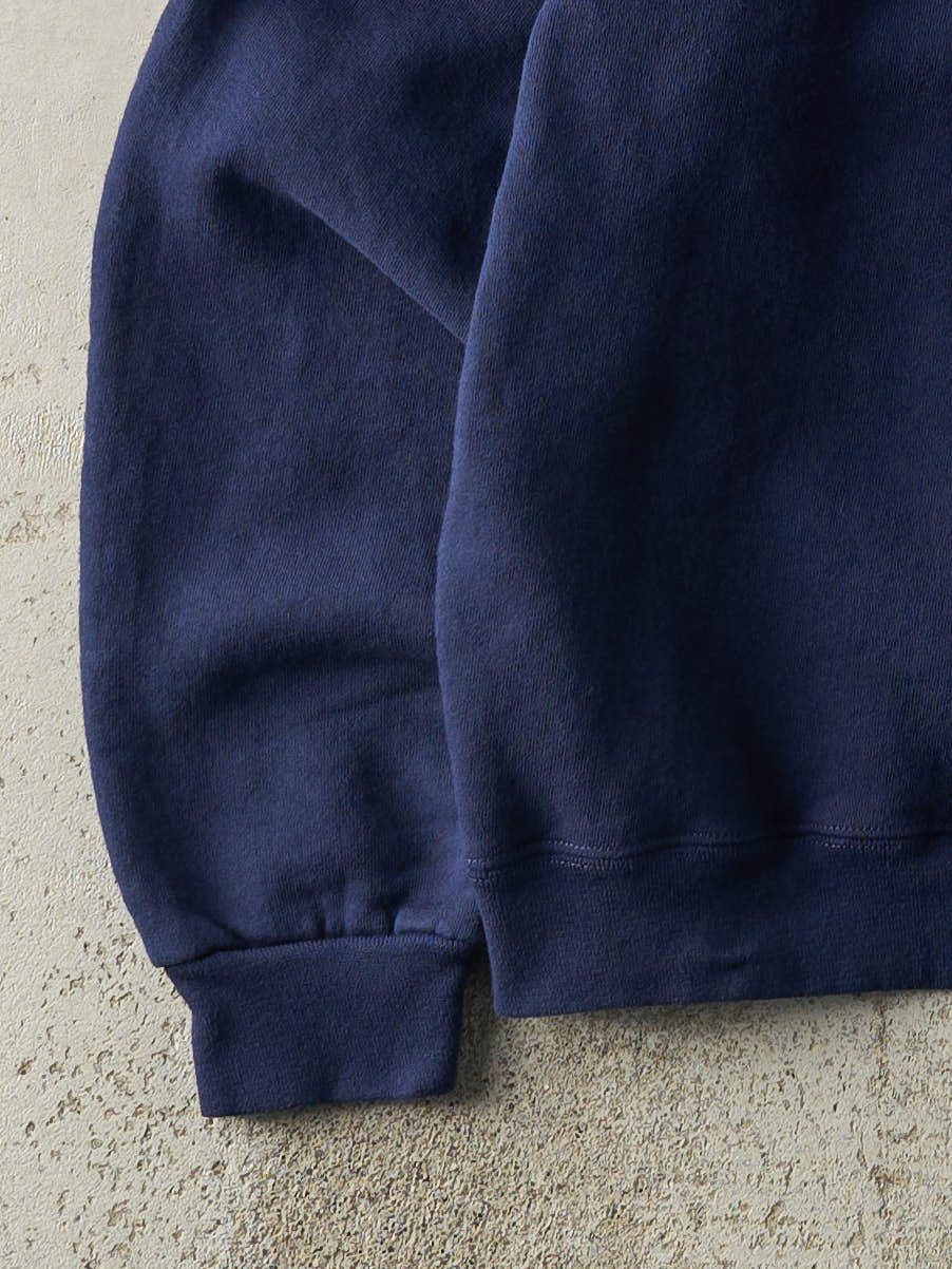 Vintage Y2K Navy Blue Blank Crewneck (M)