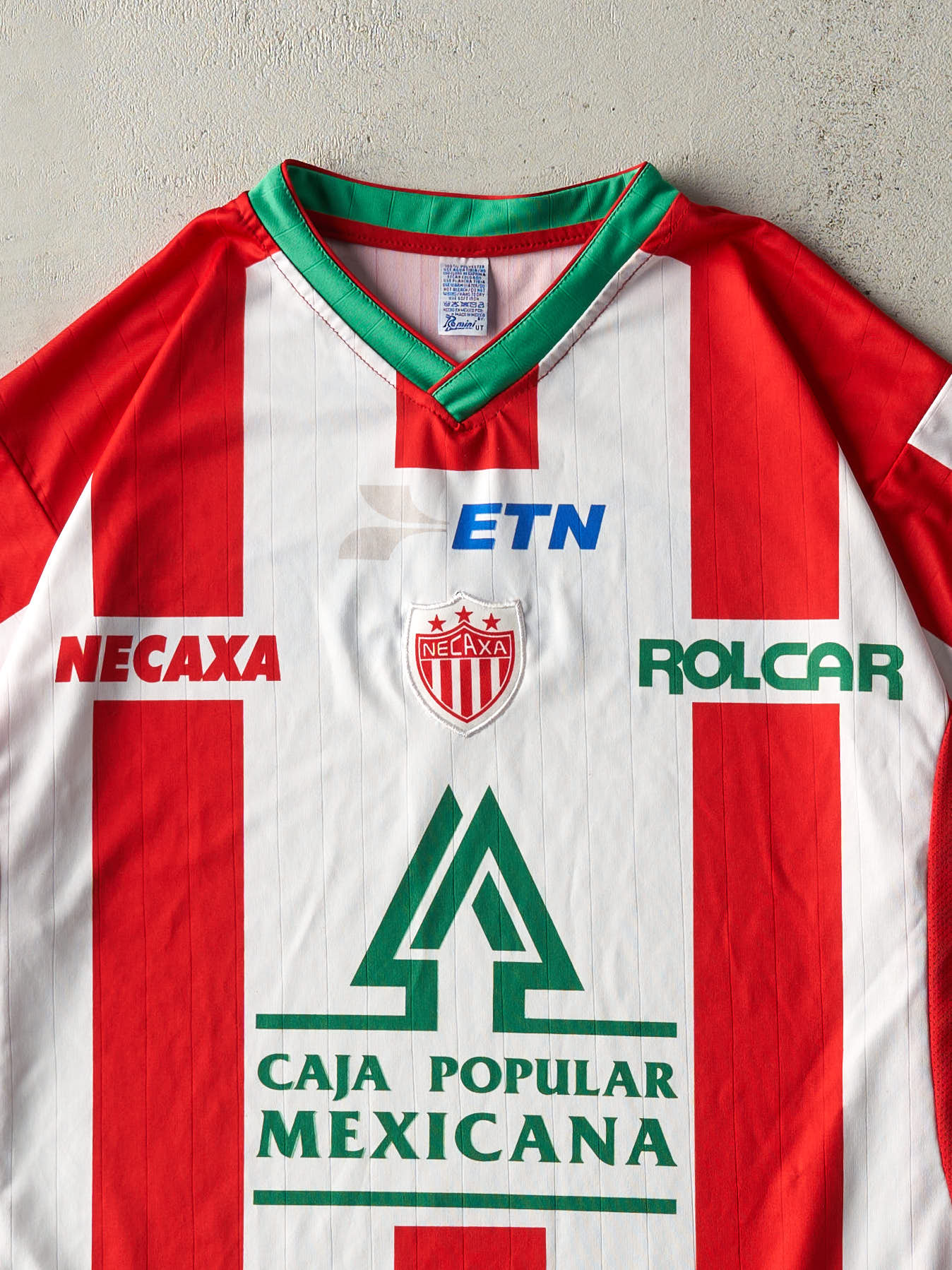 Vintage 90s White & Red Mexicana Necaxa Soccer Jersey (L/XL)