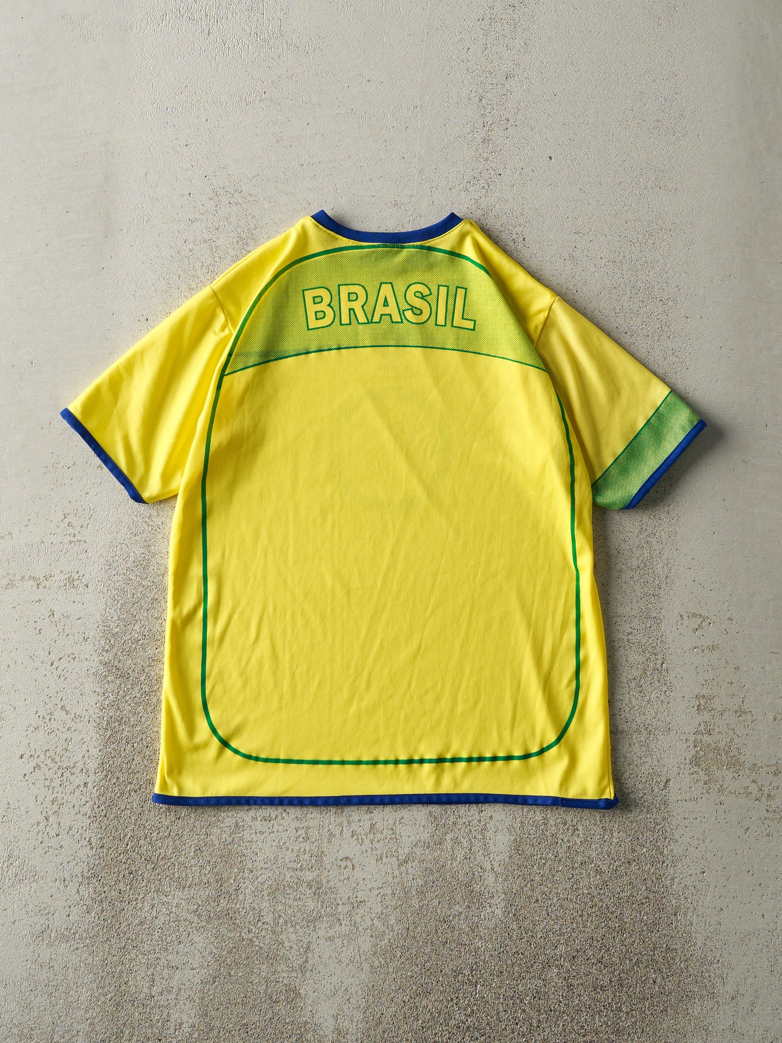 Vintage Y2K Yellow Brasil Soccer Jersey (XS/S)