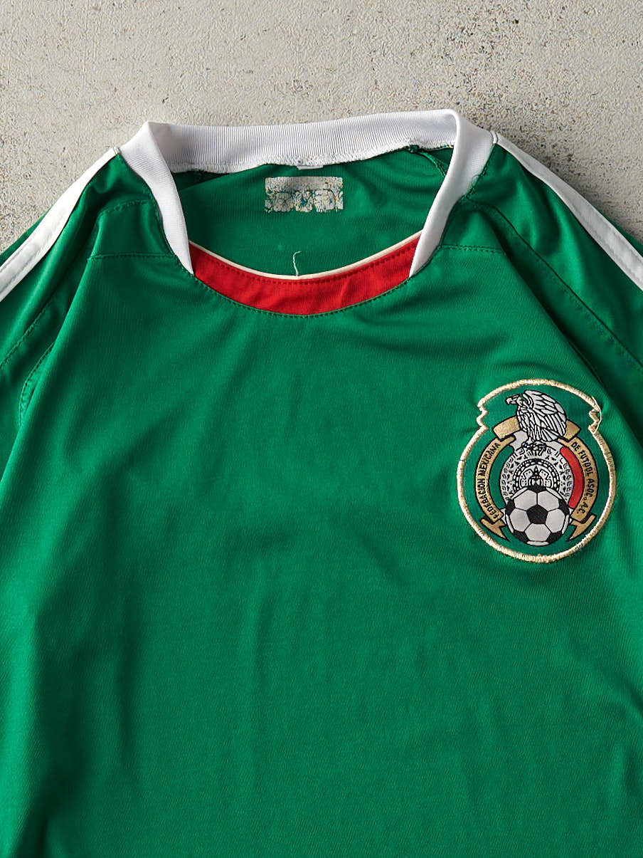 Vintage Y2K Green Mexico Soccer Jersey (S/M)