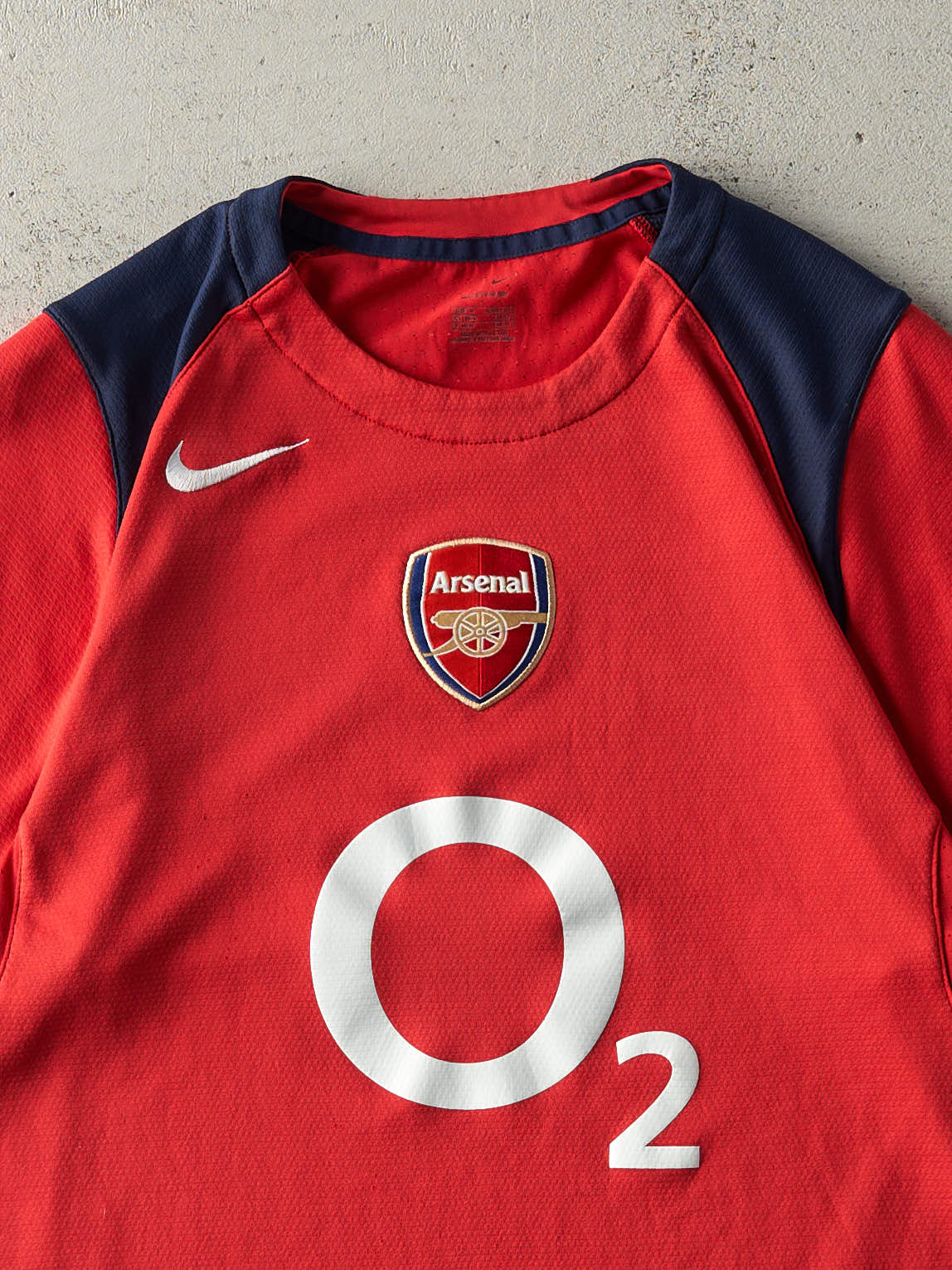 Vintage Y2K Red & Navy Arsenal Nike Soccer Jersey (M)