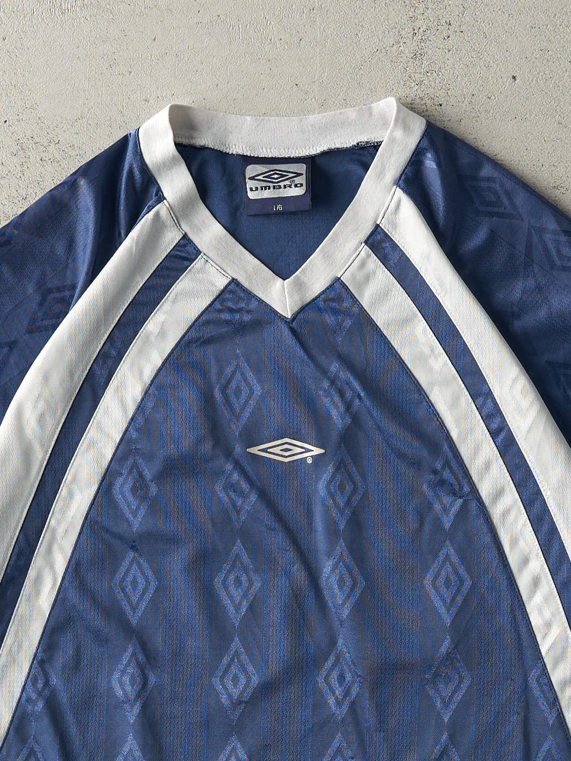 Vintage 90s Slate Blue Umbro Tamanawis Wildcats Soccer Jersey (L/XL)