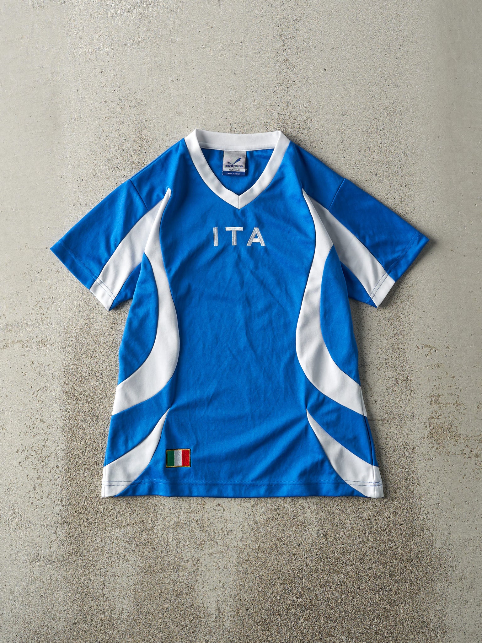 Vintage Y2K Blue Italia Soccer Jersey (S)