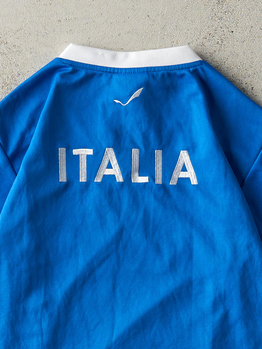 Vintage Y2K Blue Italia Soccer Jersey (S)