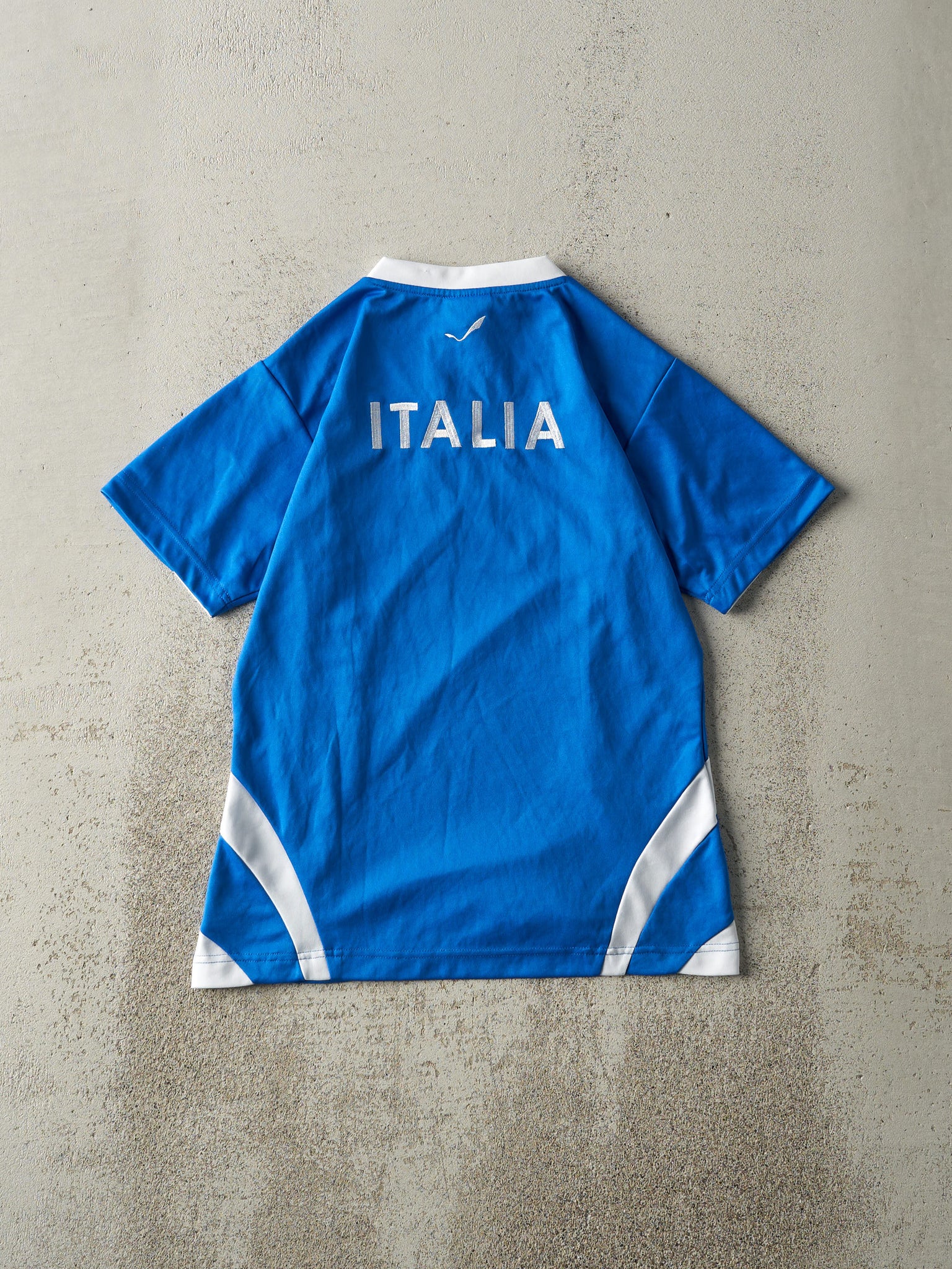 Vintage Y2K Blue Italia Soccer Jersey (S)