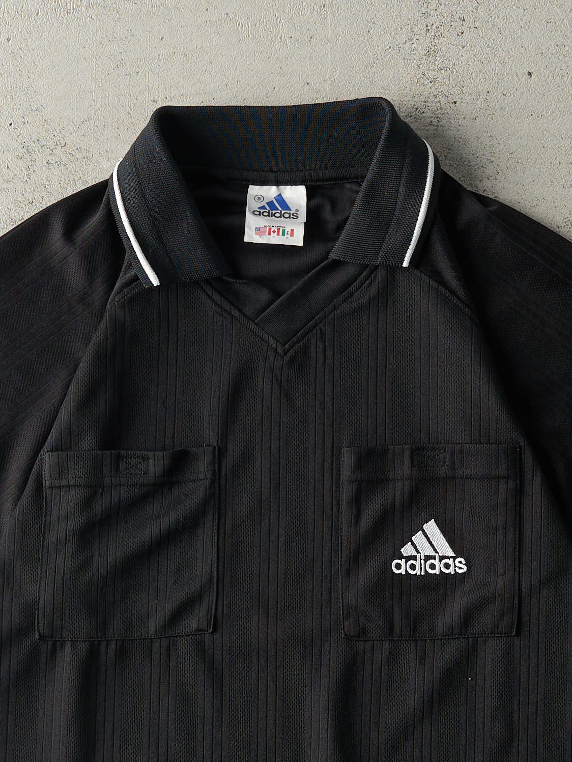 Vintage Y2K Black Adidas Soccer Jersey (S/M)