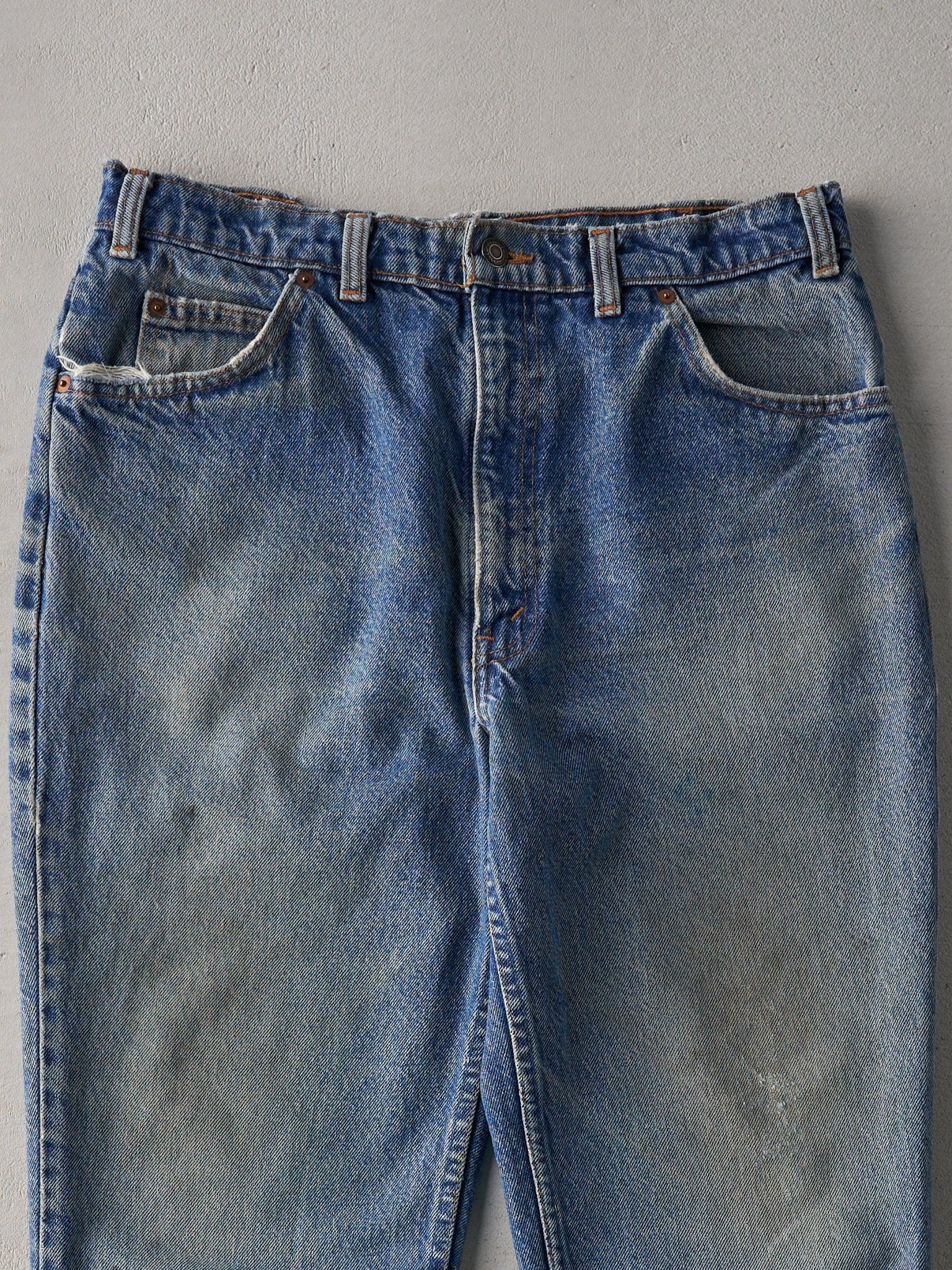 Vintage 90s Mid Wash Levi's 619 Orange Tab Denim Jeans (32x25)