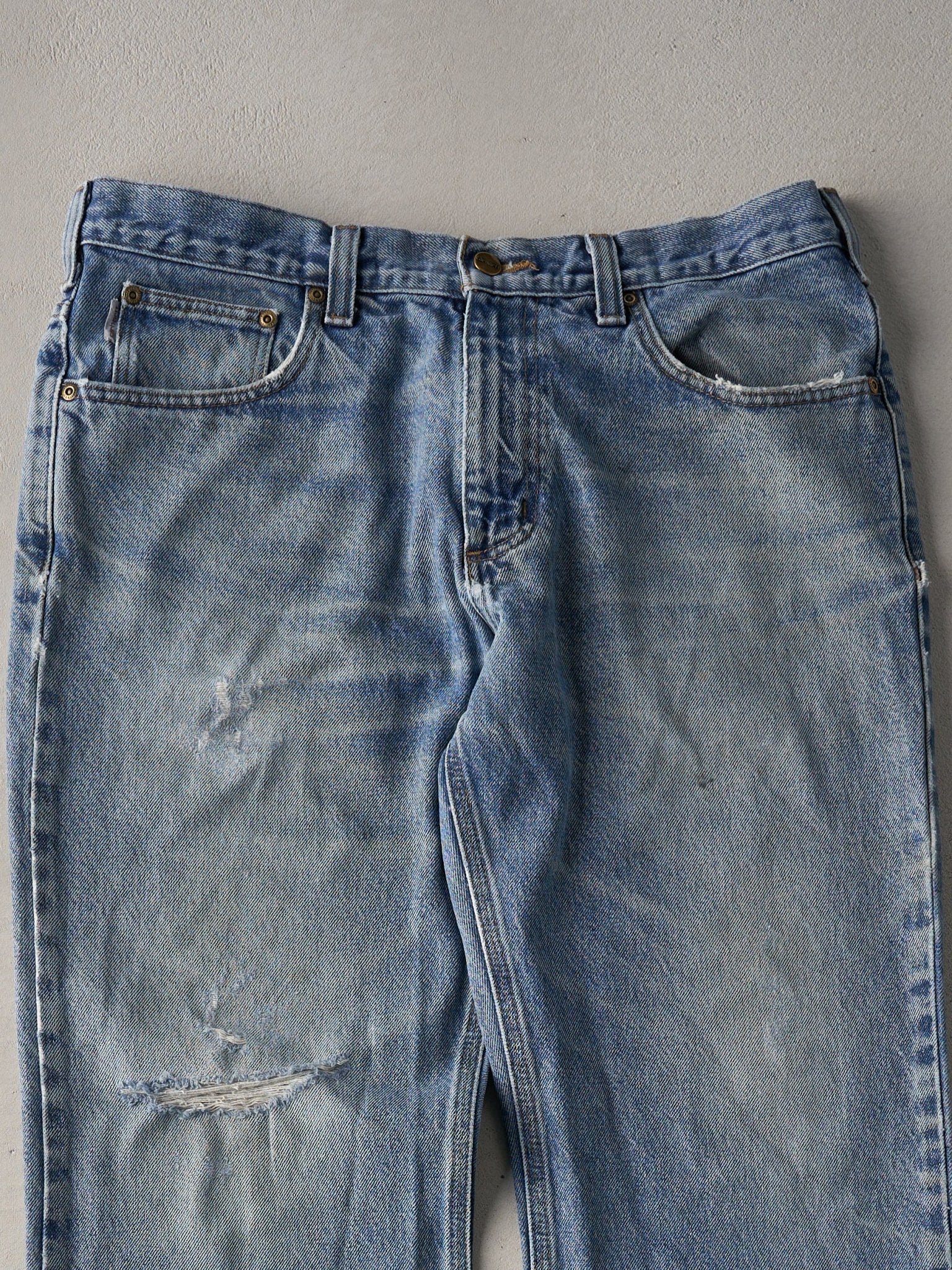 Vintage Light Wash Carhartt Loose Fit Jeans (35x30)