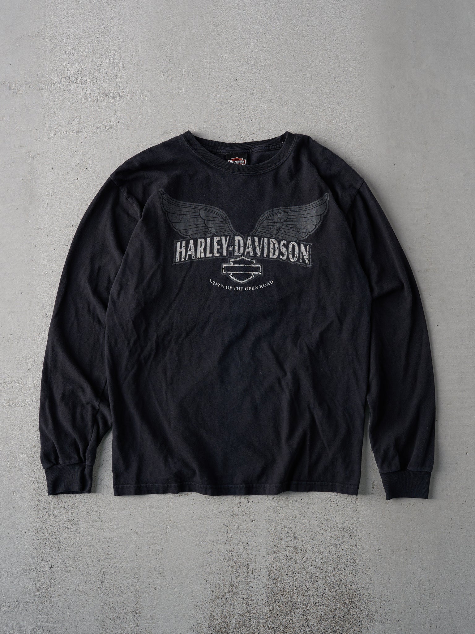 Vintage 04' Black Twin Cities Harley Davidson Long Sleeve (M)