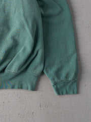 Vintage 90s Washed Green Bingo Embroidered Crewneck (L)