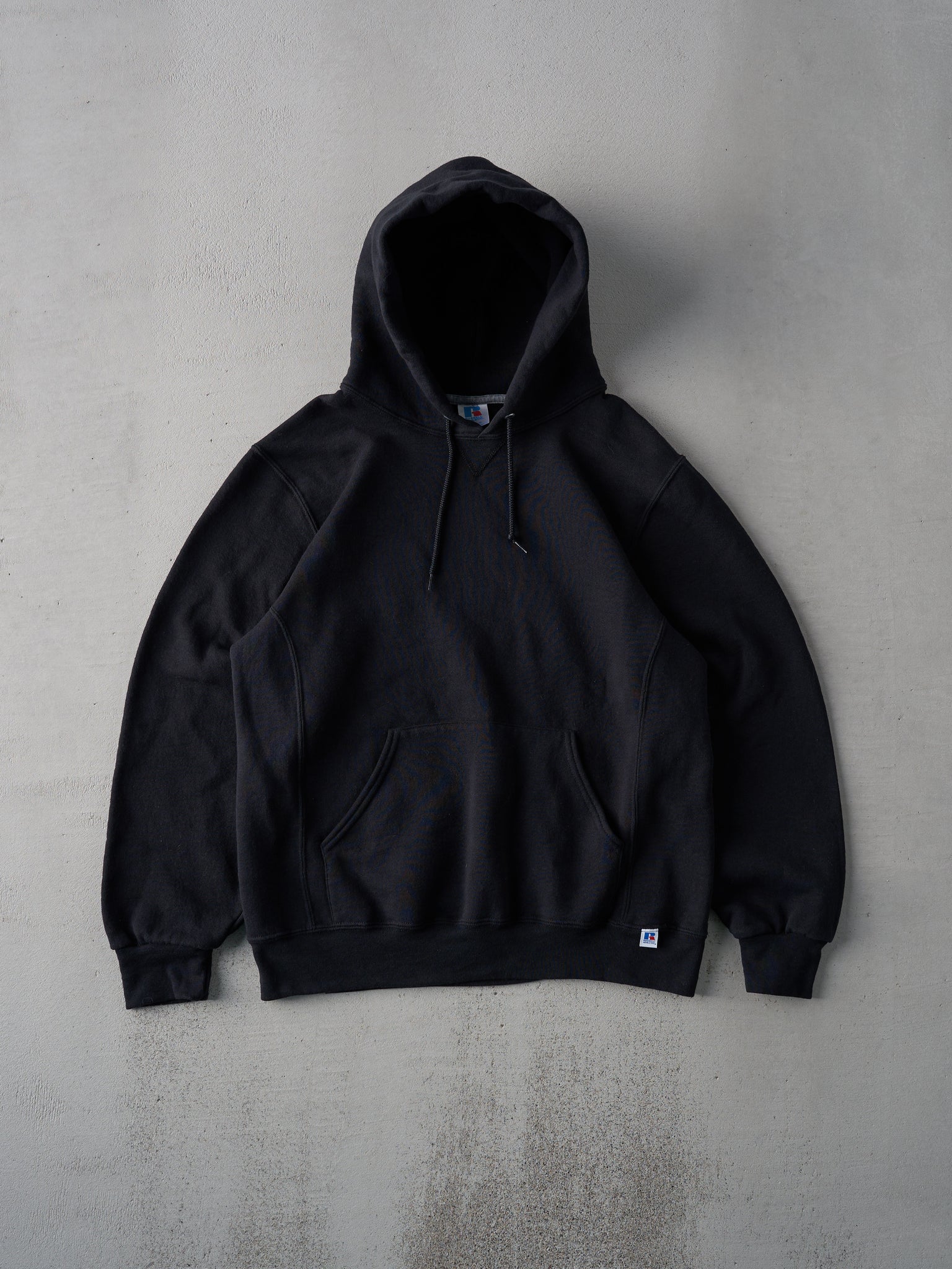 Vintage 90s Black Russell Athletics Blank Hoodie (M)