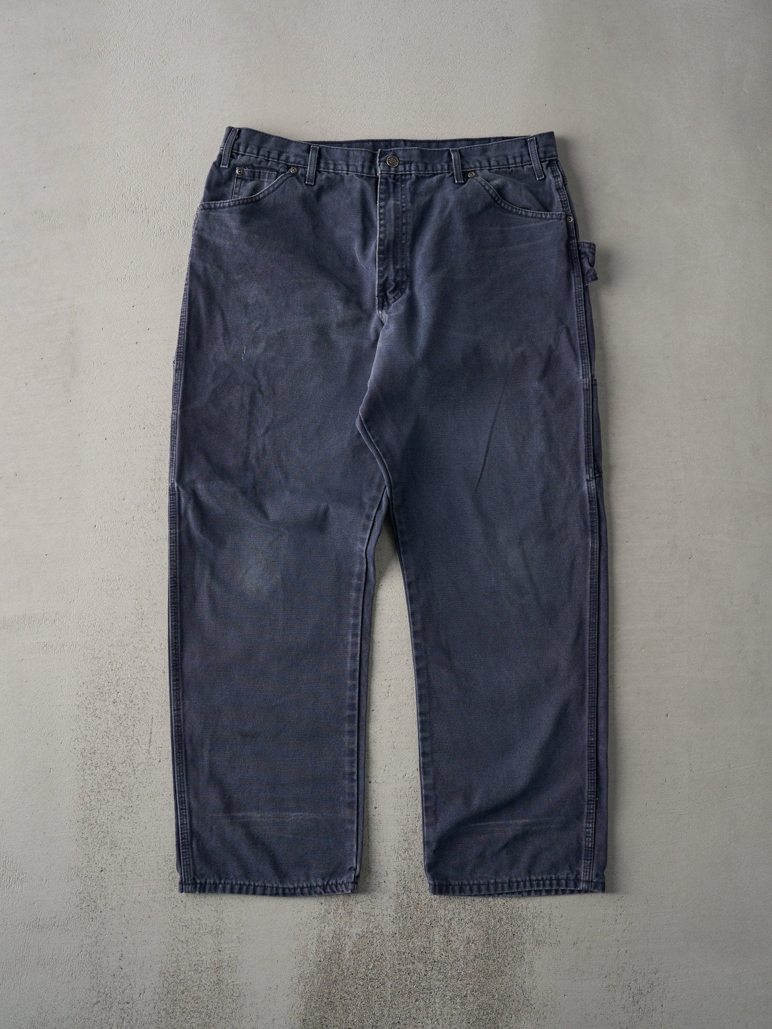 Vintage 90s Faded Navy Dickies Carpenter Pants (36x30)