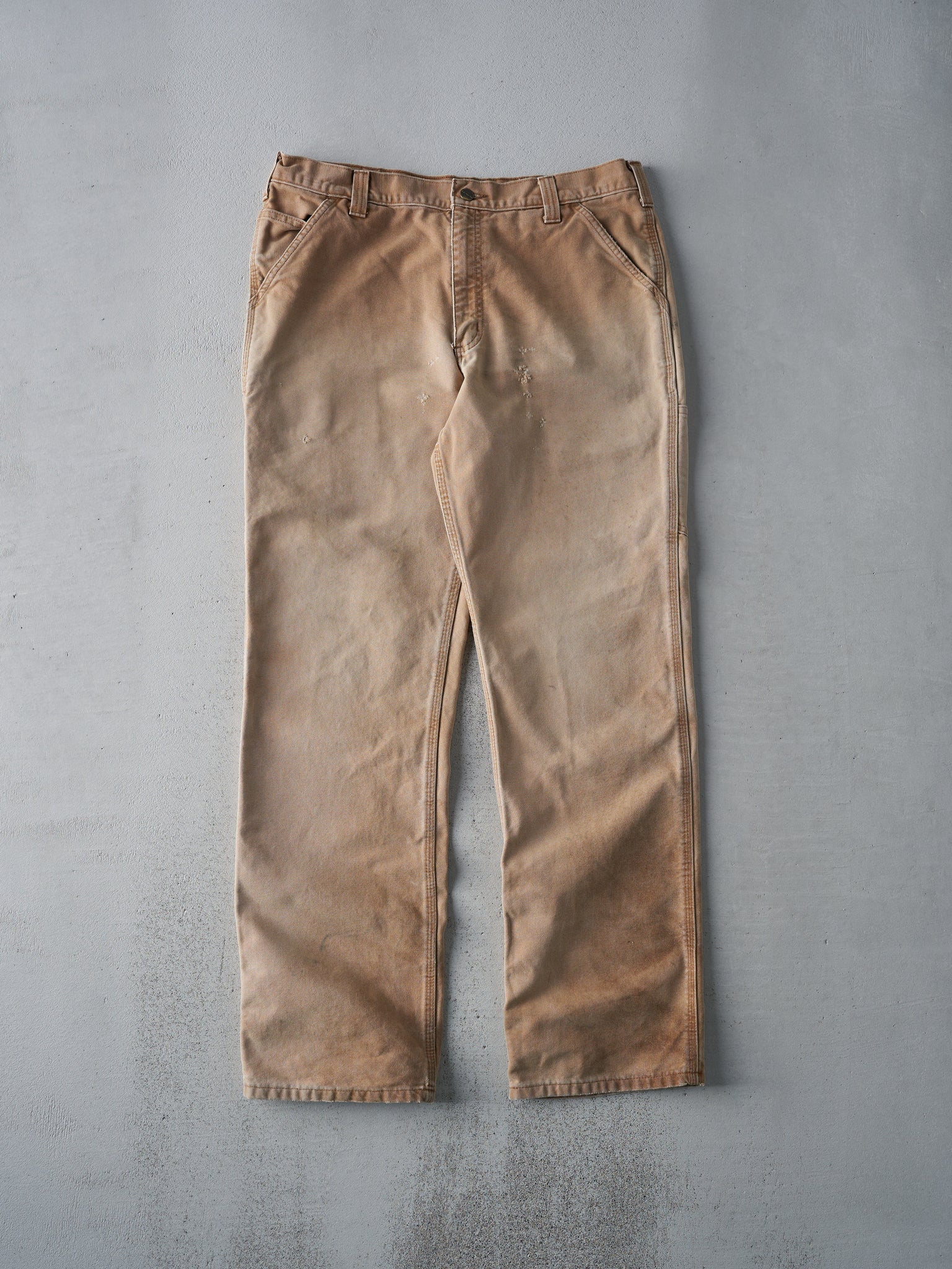 Vintage Khaki Relaxed Fit Carhartt Work Pant (36x32)