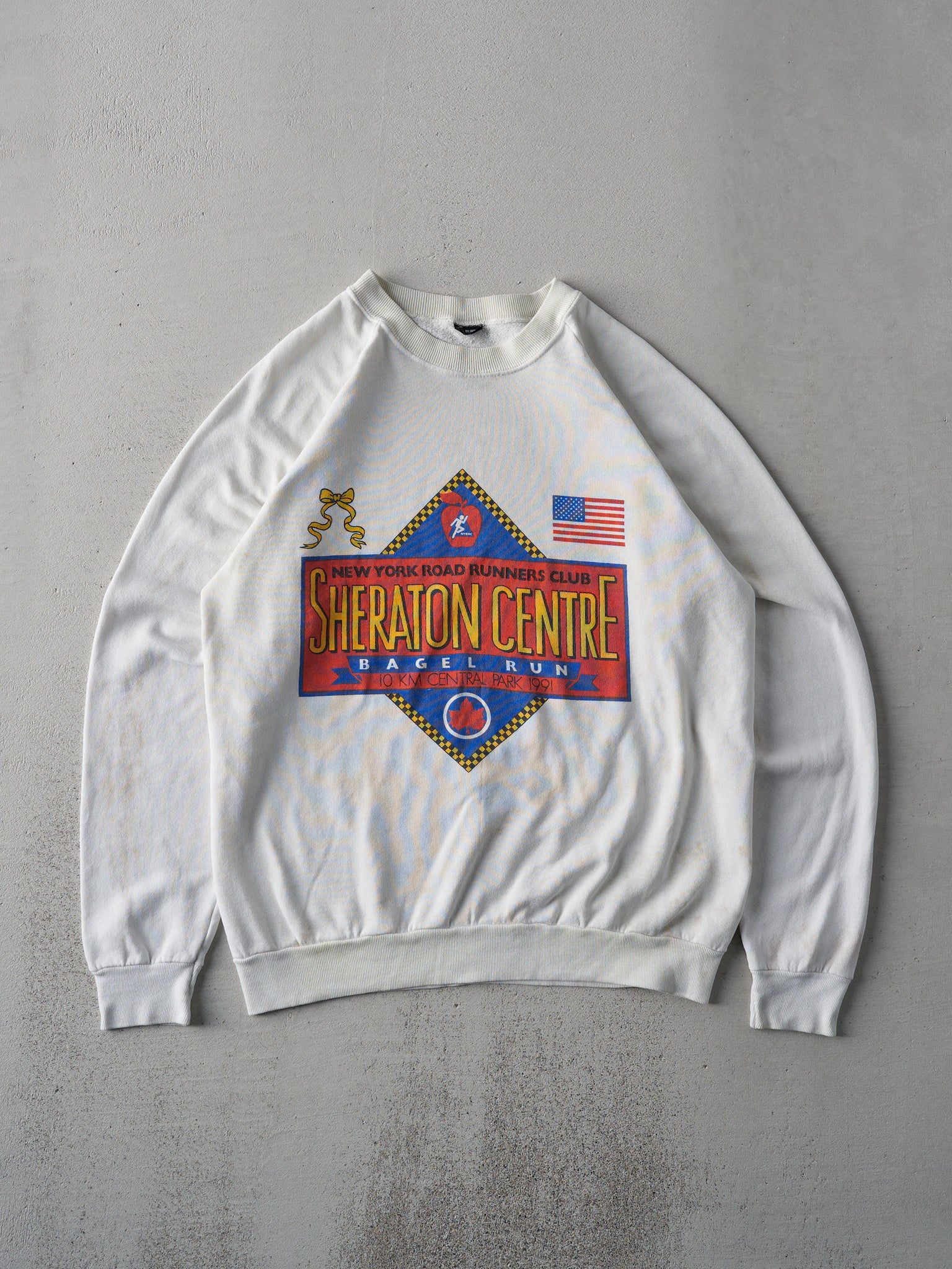 Vintage RARE 91' White New York Road Runners Crewneck (M)