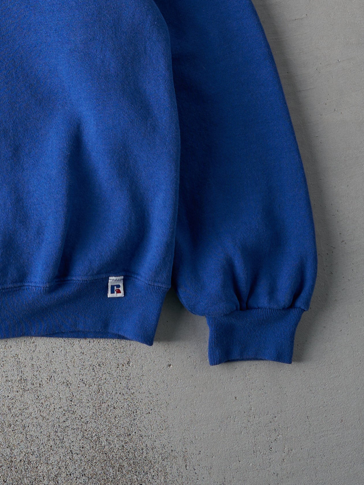 Vintage 90s Cobalt Blue Russell Athletics Blank Crewneck (M/L)