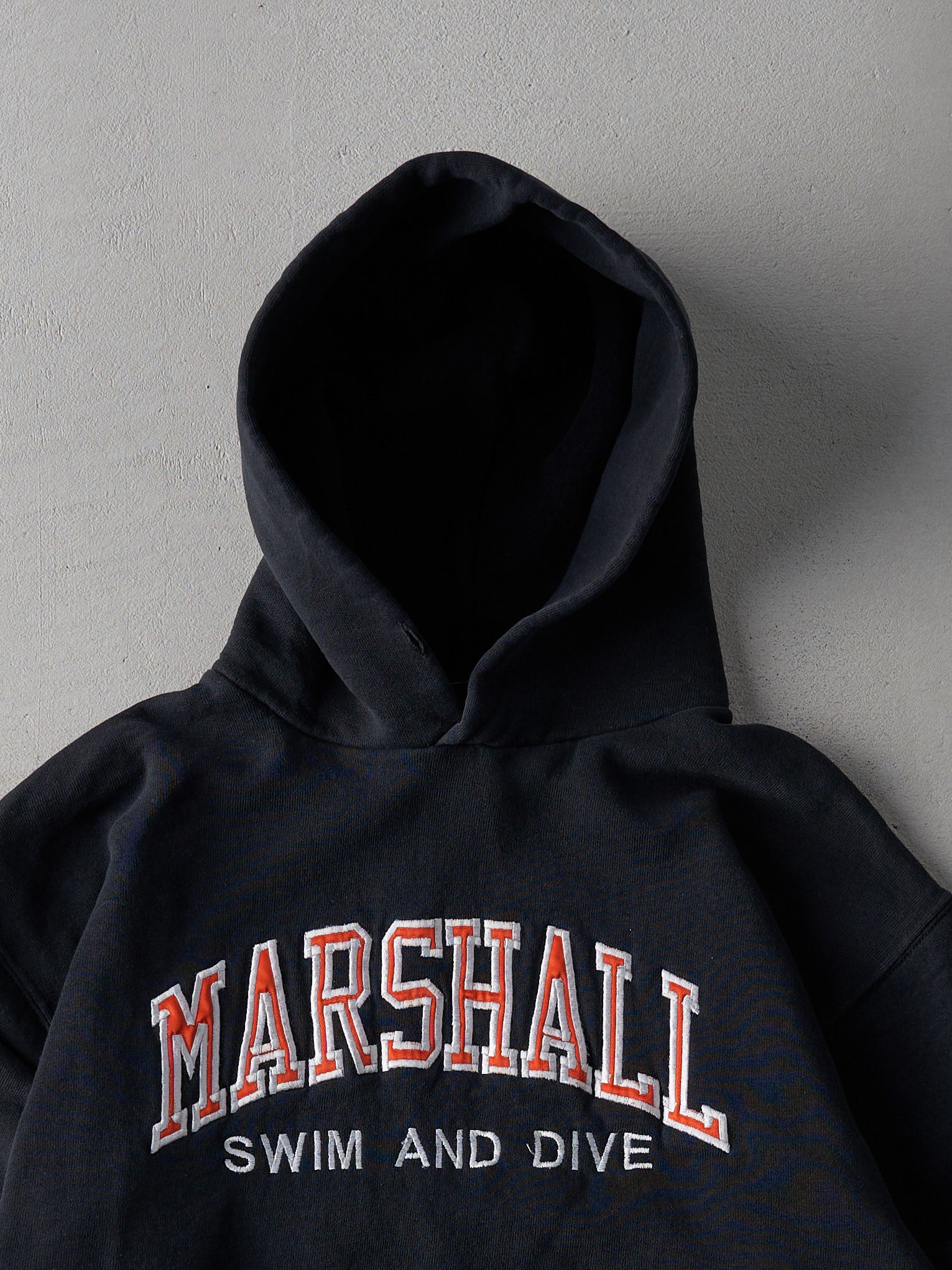 Vintage Y2K Black Marshall Swim and Dive Russell Athletics Hoodie (M)