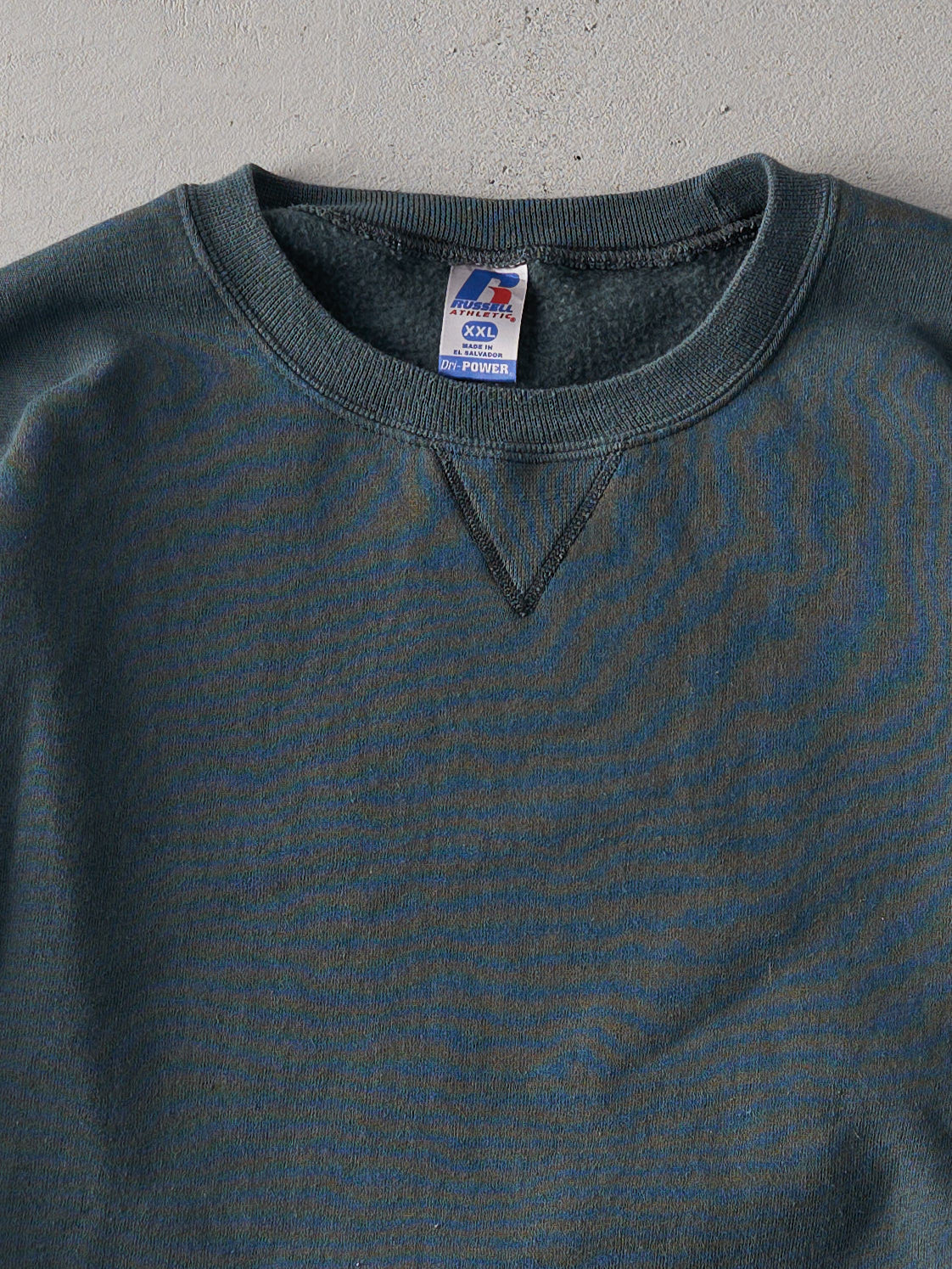 Vintage Faded Green Russell Athletics Blank Crewneck (XXL)