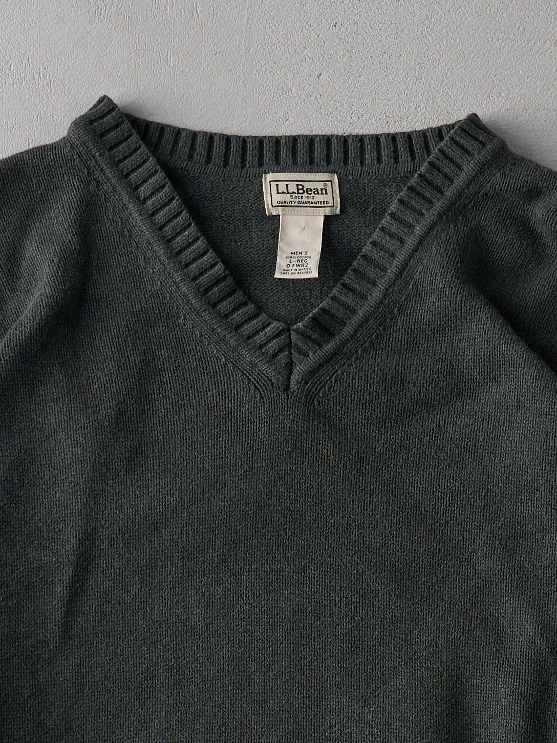 Vintage 90s Forest Green LL Bean Knit Sweater (L)