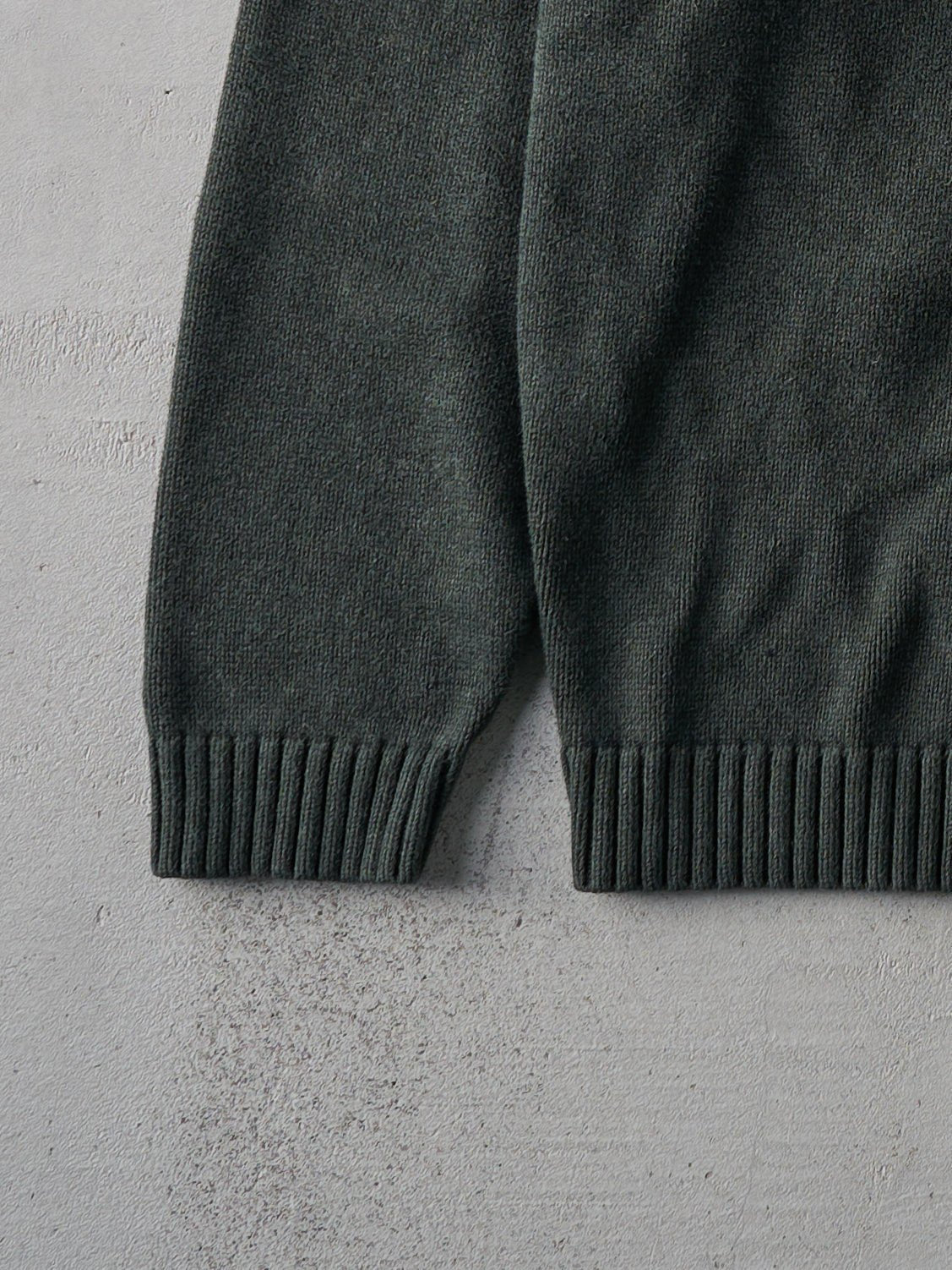 Vintage 90s Forest Green LL Bean Knit Sweater (L)