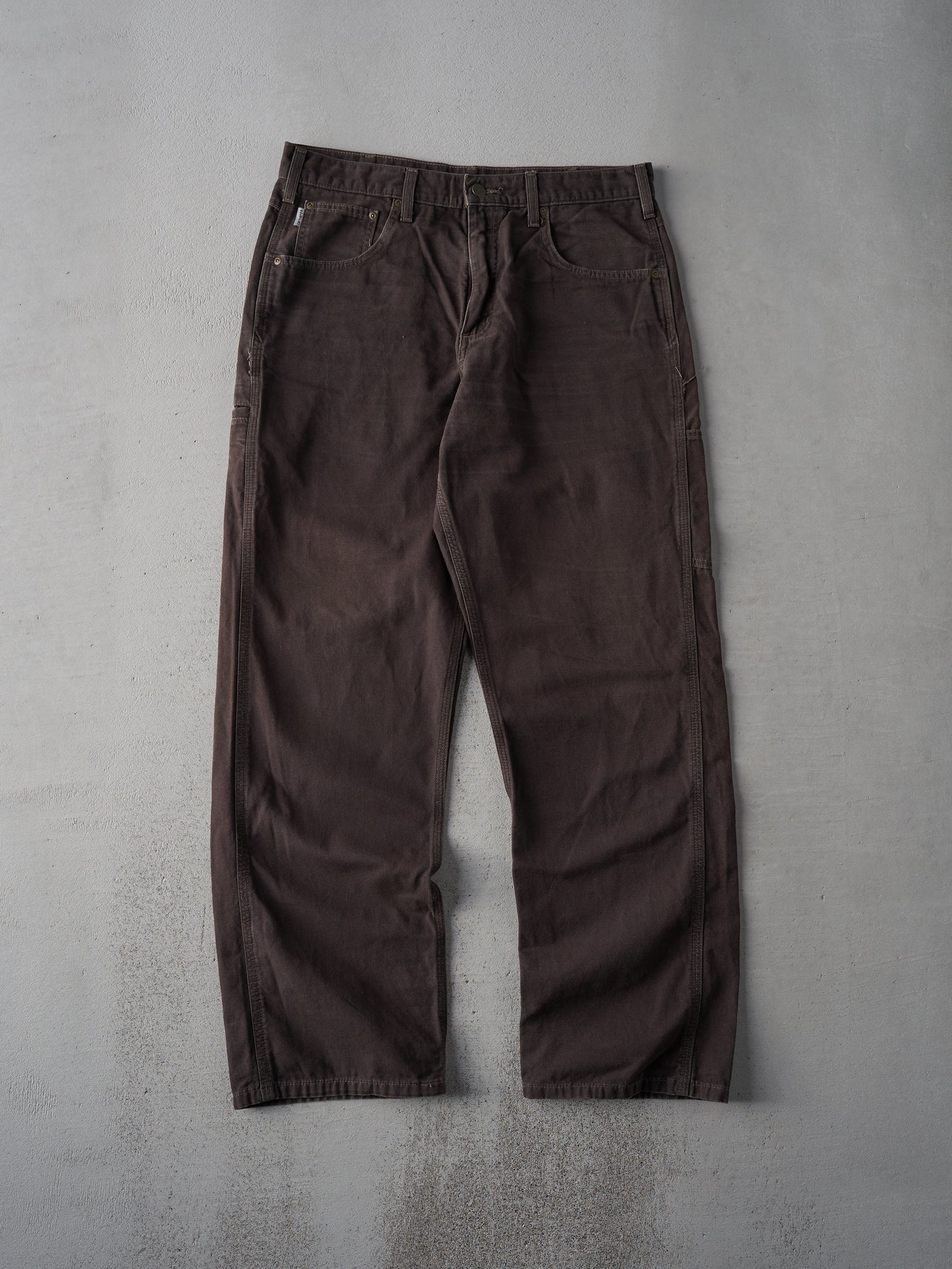 Vintage Y2K Chocolate Brown Carhartt Work Pants (34x31.5)