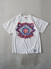 Vintage 89' White Chicago Cubs Champions Single Stitch Tee (S)