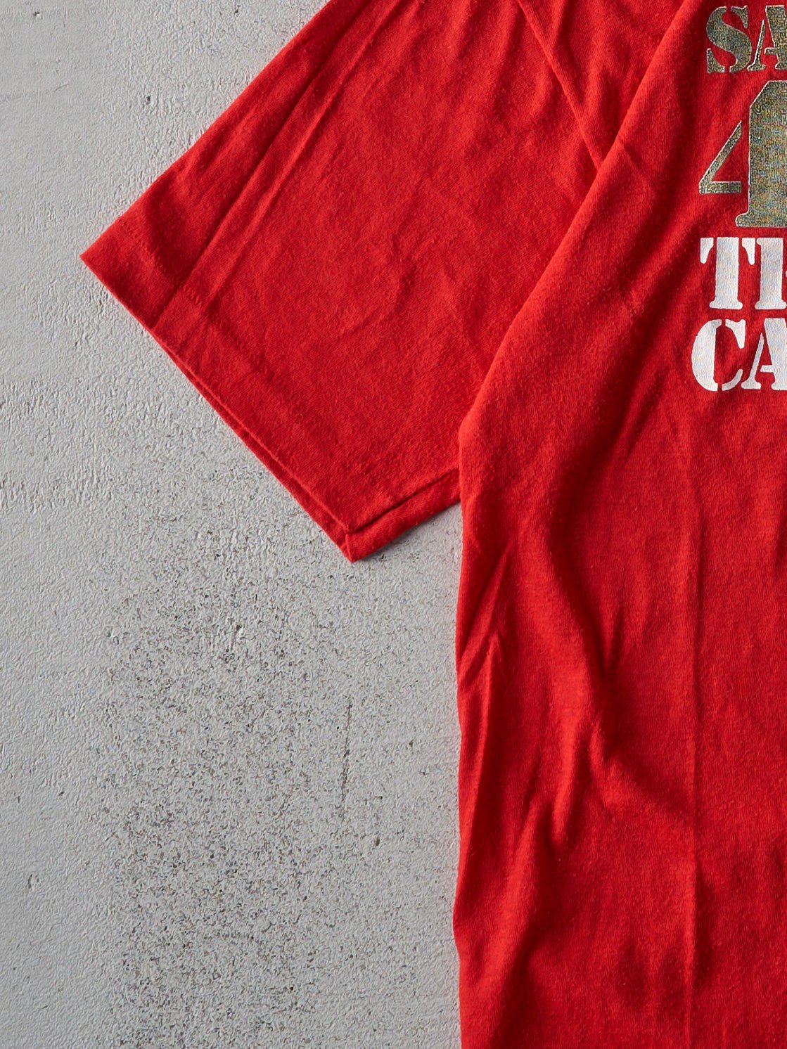 Vintage 80s Red San Francisco 49ers Single Stitch Tee (M)