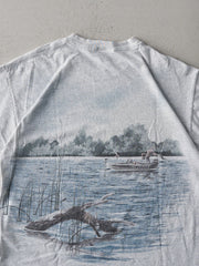 Vintage 90s Light Grey Lake Tahoe Nature Tee (M)