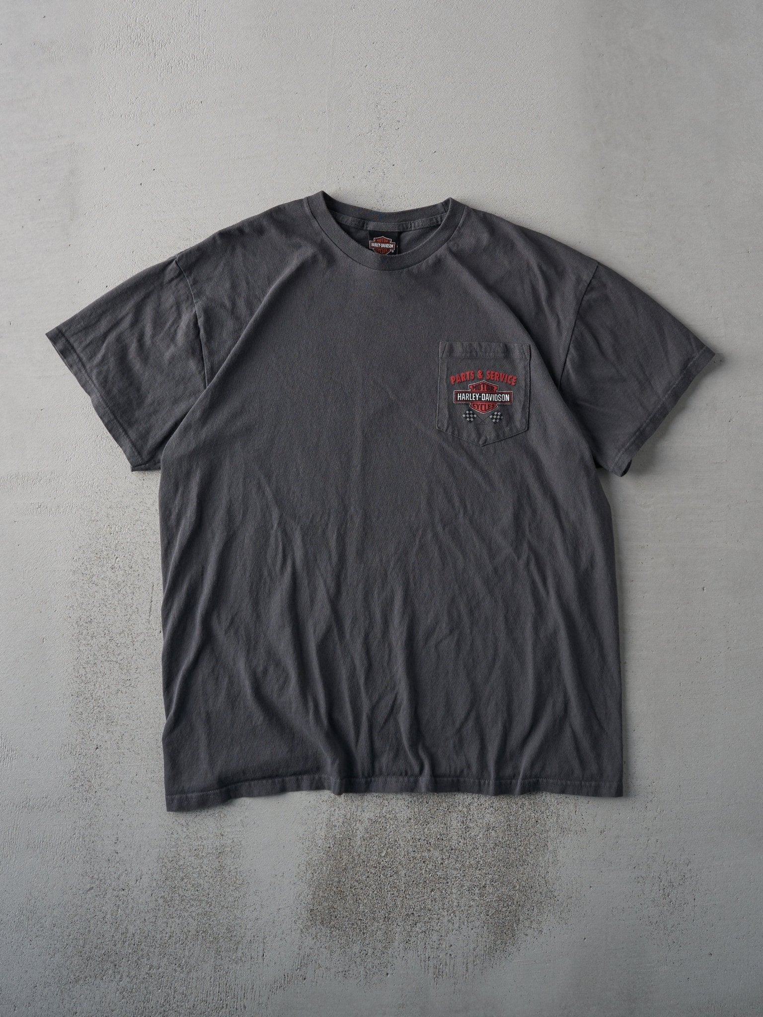 Vintage Y2K Dark Grey Hawkesbury Ontario Harley Davidson Tee (L)