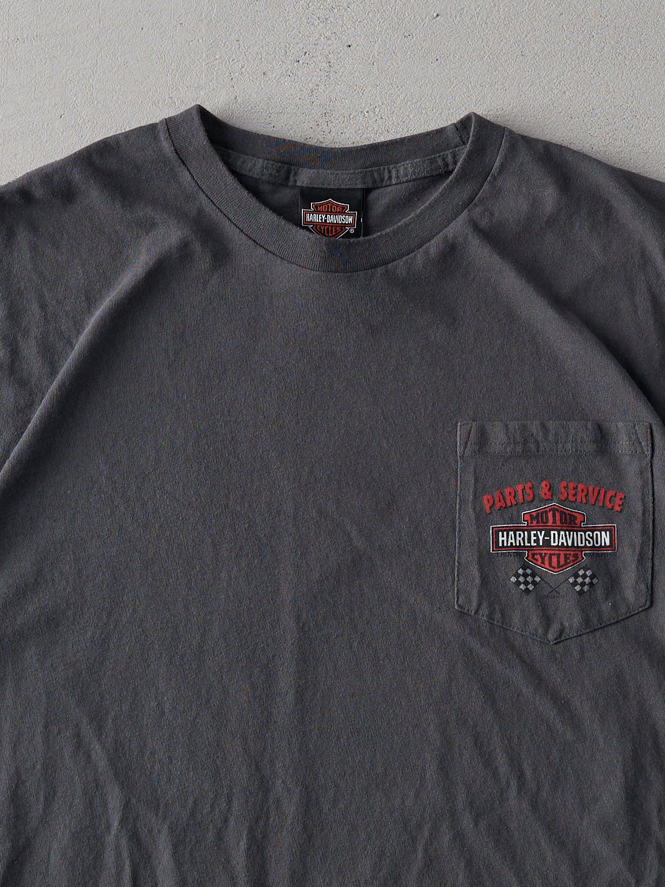 Vintage Y2K Dark Grey Hawkesbury Ontario Harley Davidson Tee (L)