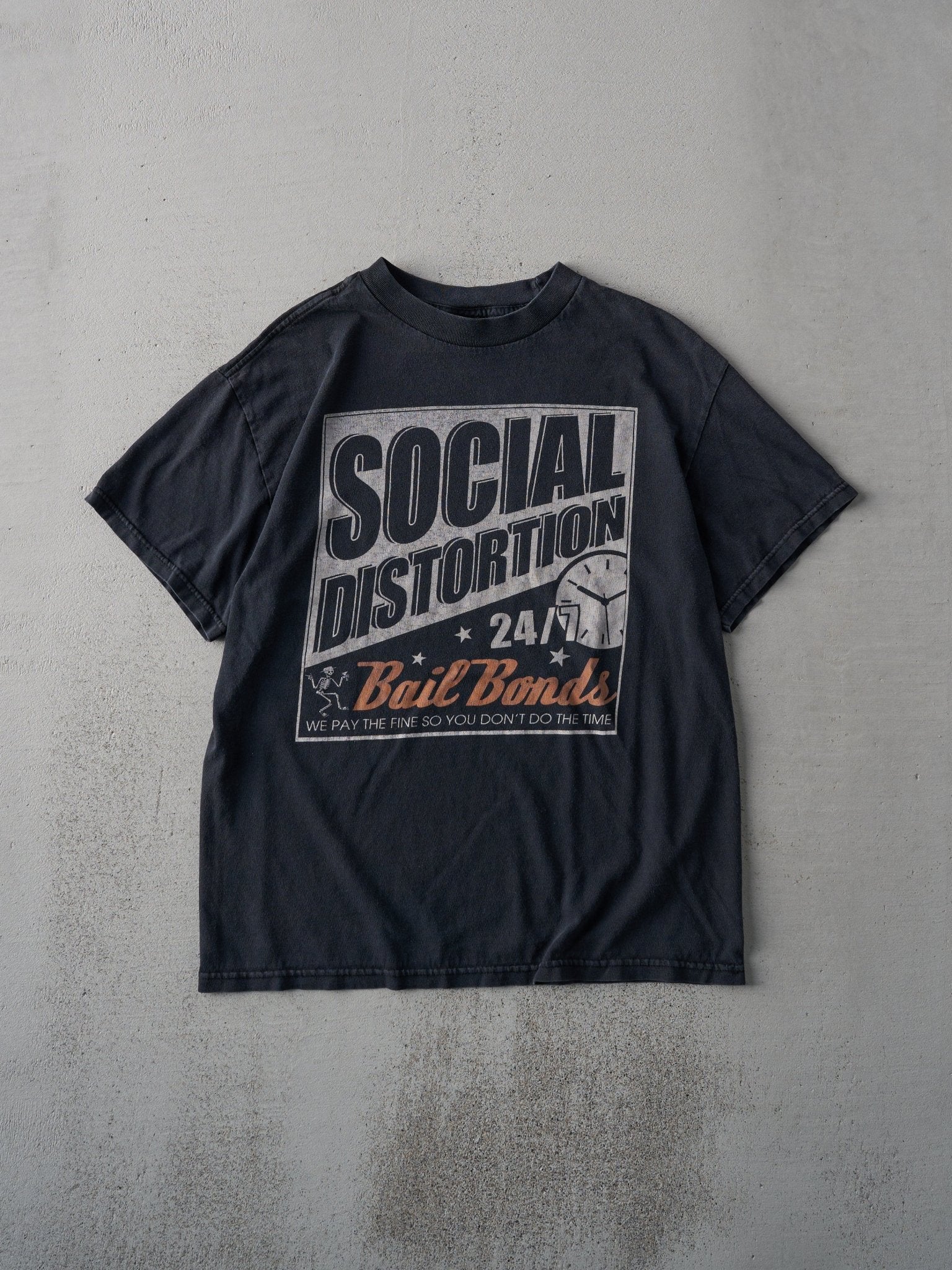 Vintage Y2K Black Social Distortion Band Tee (S/M)