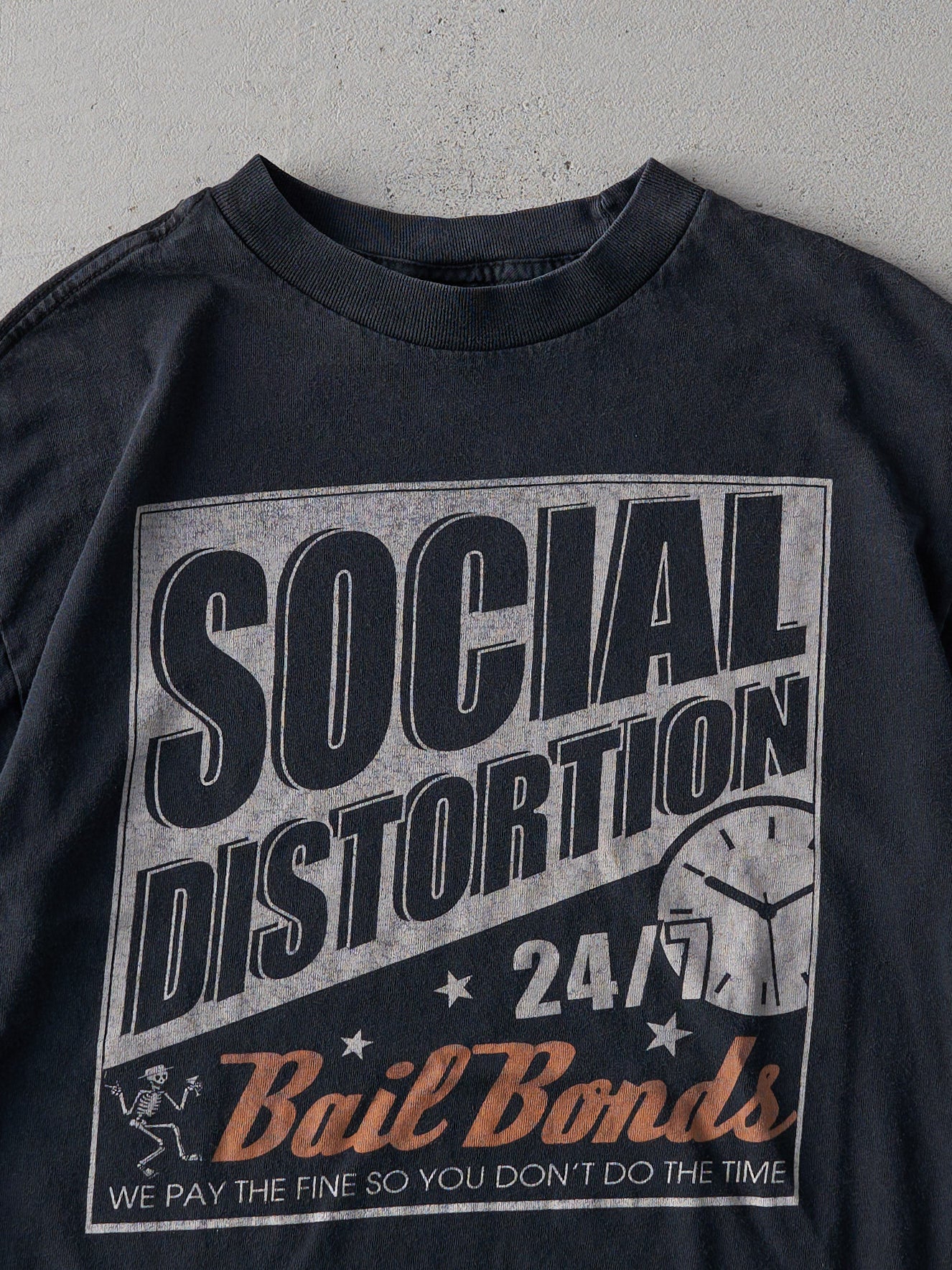 Vintage Y2K Black Social Distortion Band Tee (S/M)
