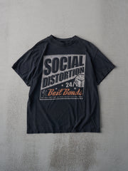 Vintage Y2K Black Social Distortion Band Tee (S/M)