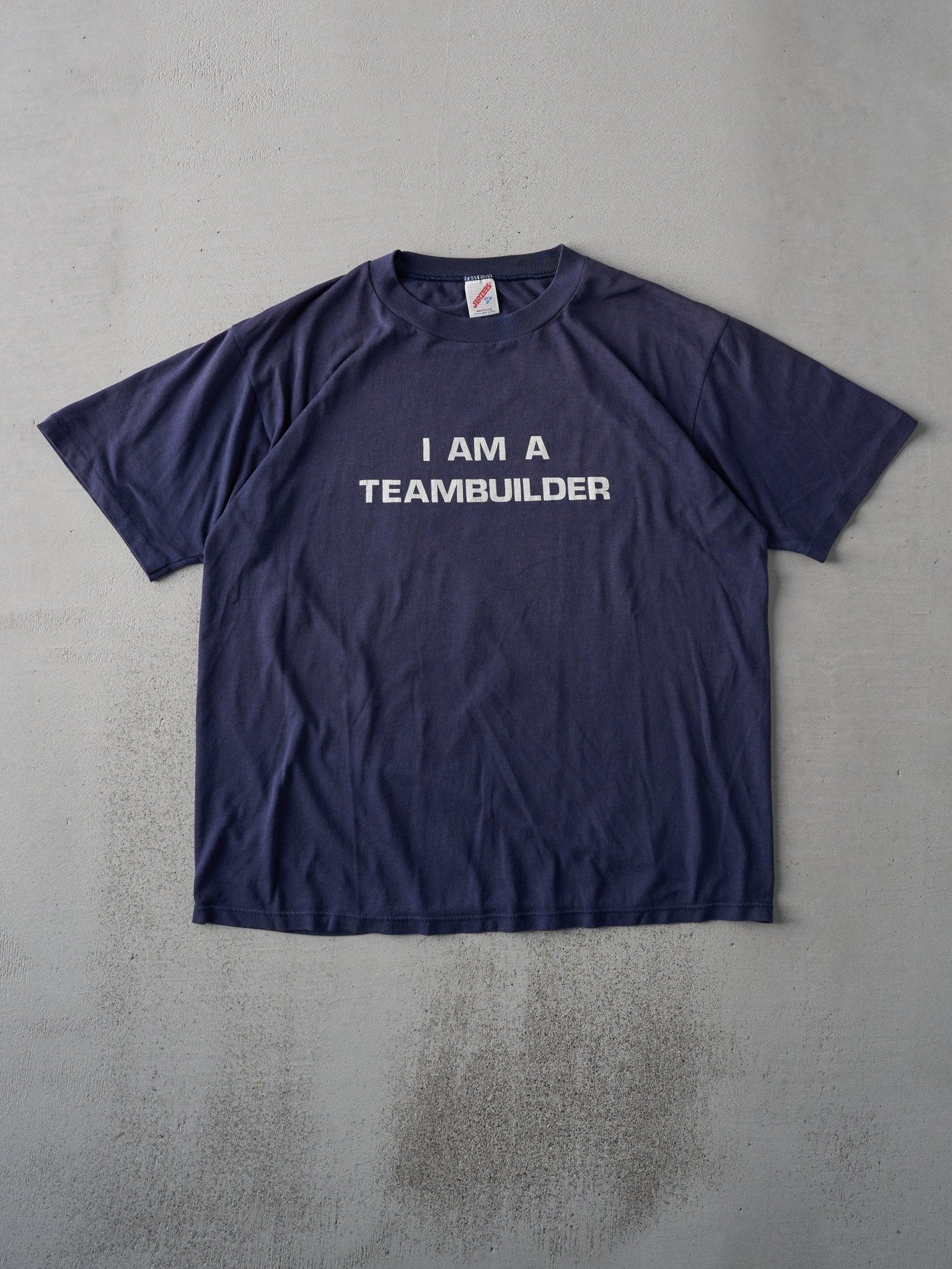 Vintage 90s Navy "I Am A Teambuilder" Tee (L)