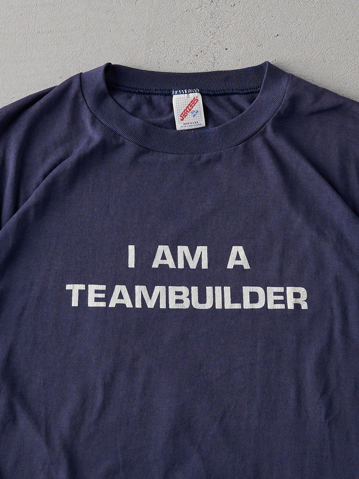 Vintage 90s Navy "I Am A Teambuilder" Tee (L)
