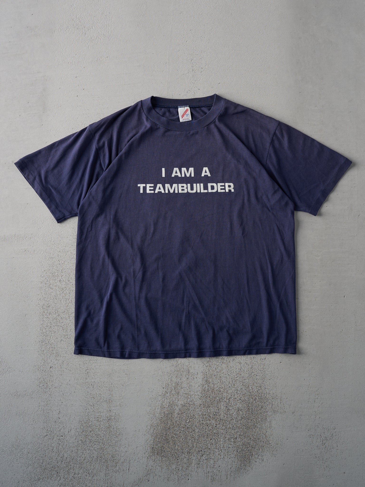 Vintage 90s Navy "I Am A Teambuilder" Tee (L)