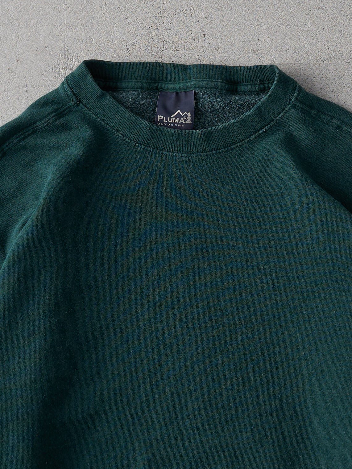 Vintage 90s Forest Green Pluma Boxy Blank Crewneck  (L)