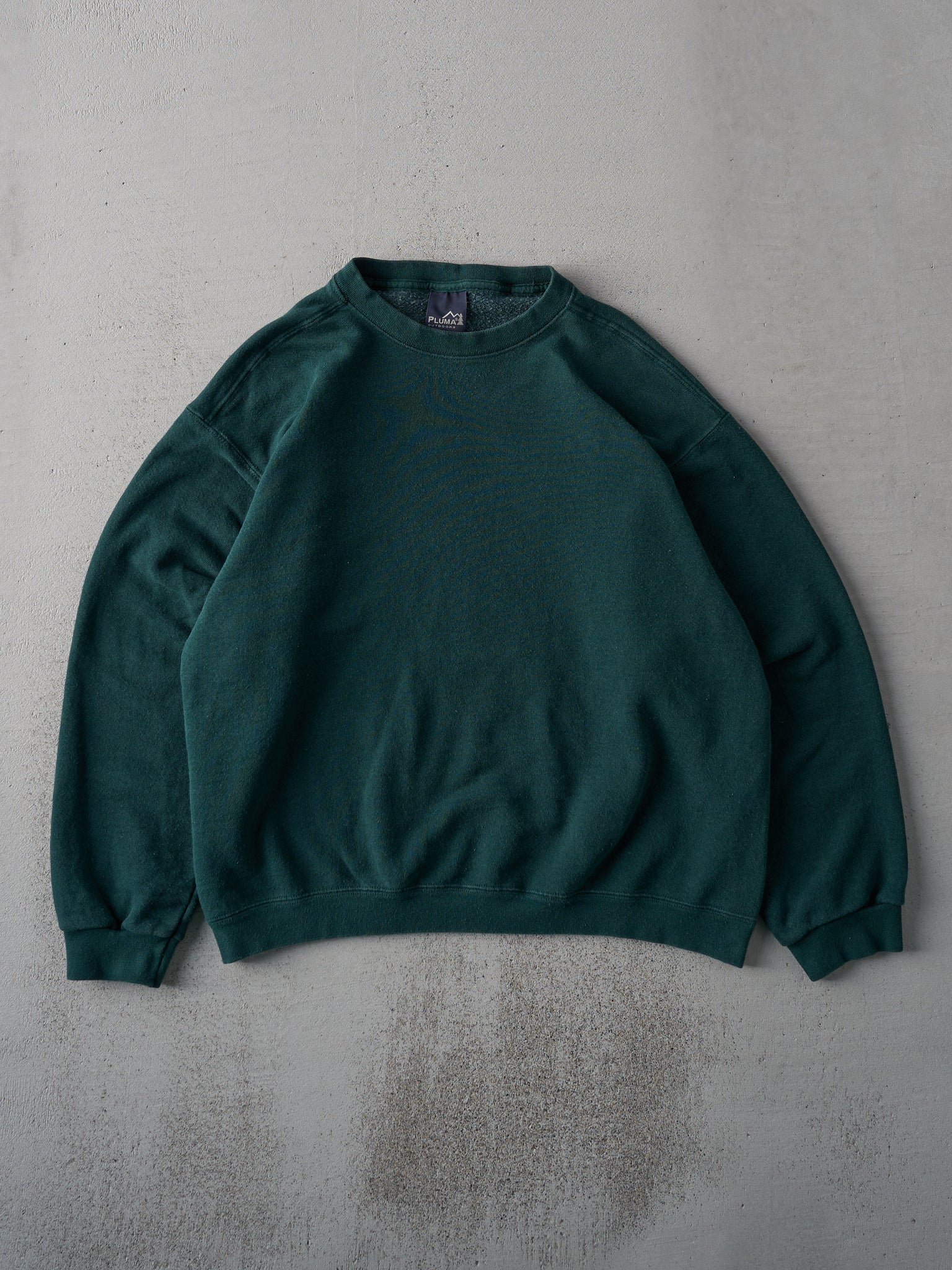 Vintage 90s Forest Green Pluma Boxy Blank Crewneck  (L)