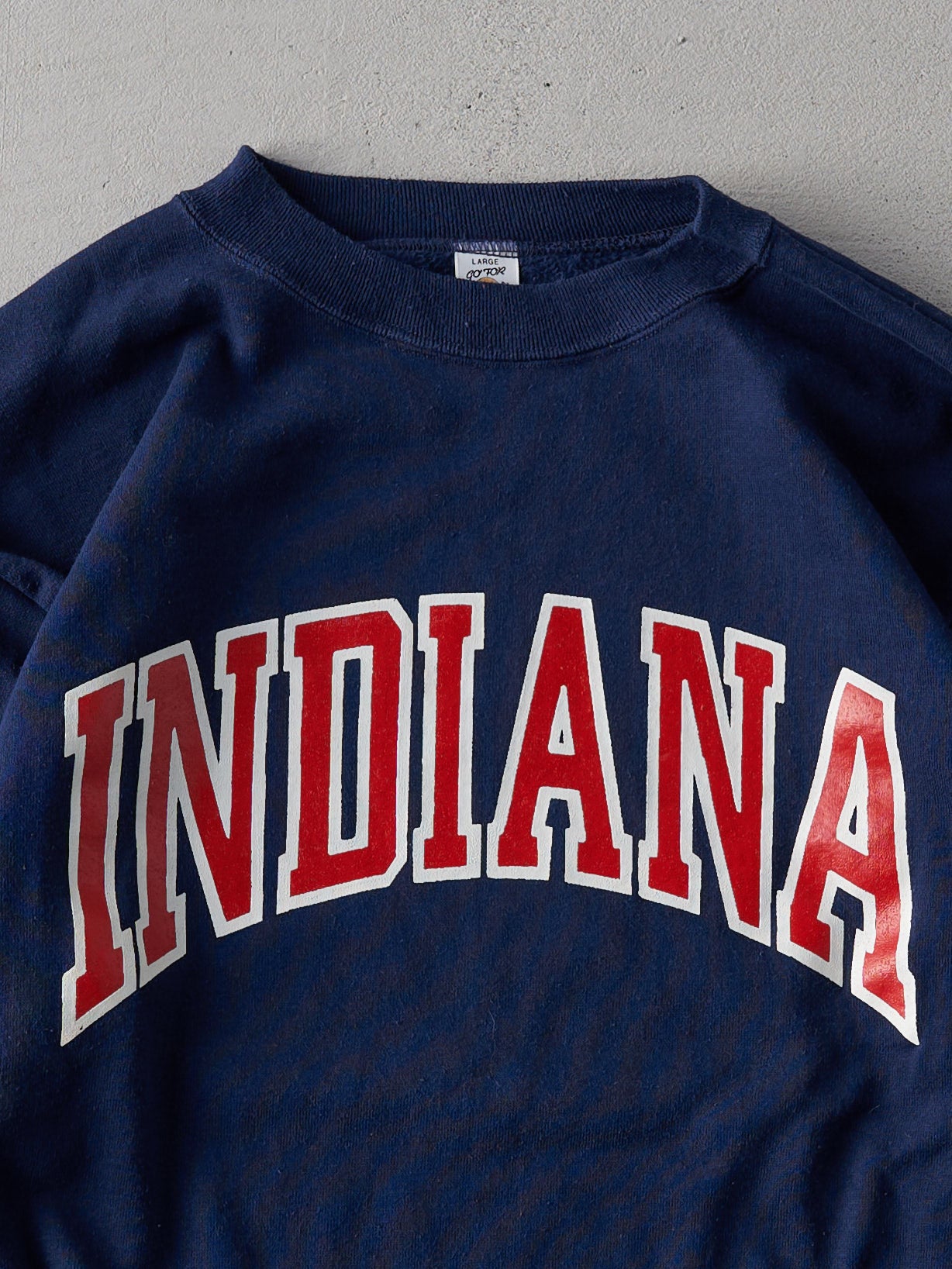 Vintage 70s Navy Blue Deadstock Indiana Crewneck (M)