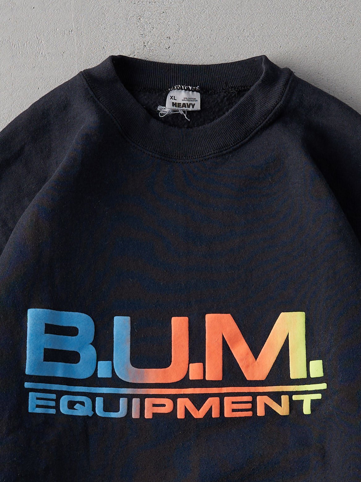 Vintage 90s Black RARE B.U.M. Equipment Crewneck (L)