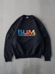 Vintage 90s Black RARE B.U.M. Equipment Crewneck (L)